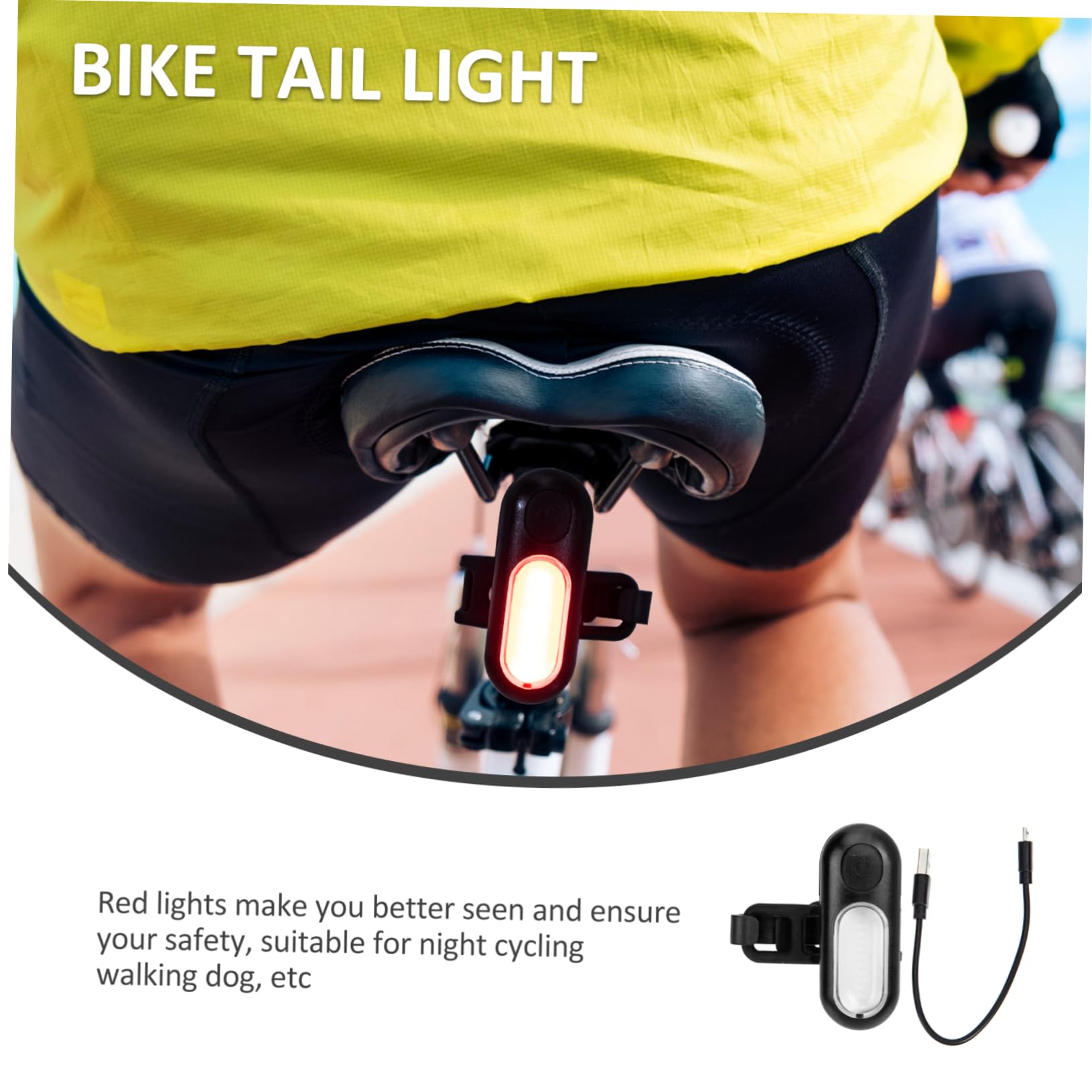 BESPORTBLE Led Tail Light for Bikes 5 Modes Rechargeable Night Cycling Rear Safety Waterproof Compact for Biking and Walking Dogs