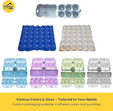 Home Centre Egg Boxes Trays, 10 Pieces, Holds 30 Eggs, Recyclable Cardboard
