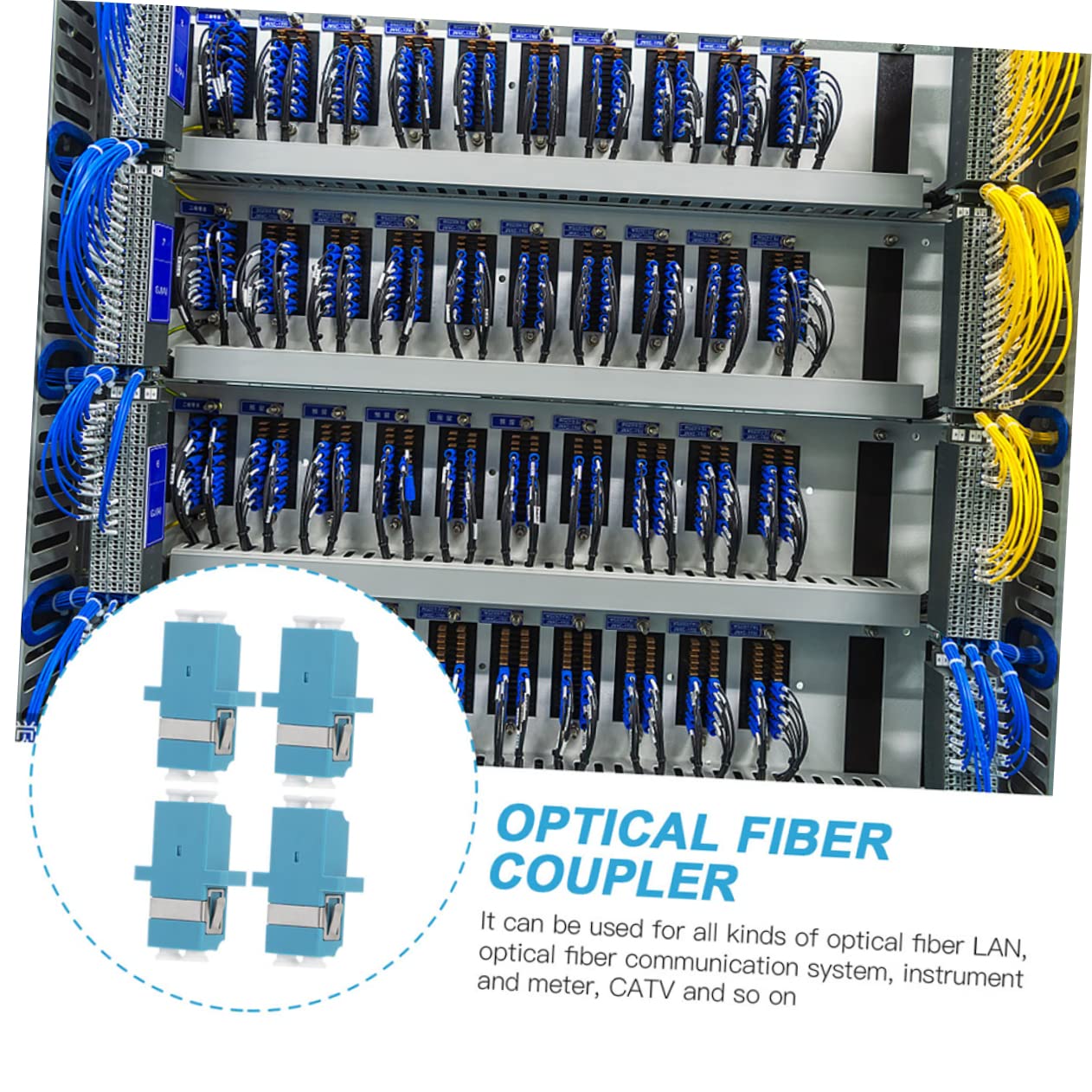 Gadpiparty 60stücke Pack Glasfaseradapter Für Netzwerkverbindungen Präzise -koppler Mit Geringer Einfügedämpfung Und Hoher Stabilität Für Catv-systeme Und Zuverlässige