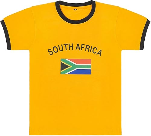 Brubaker - Maglietta Sudafrica, Taglia S-XXXL, Colore: Arancione