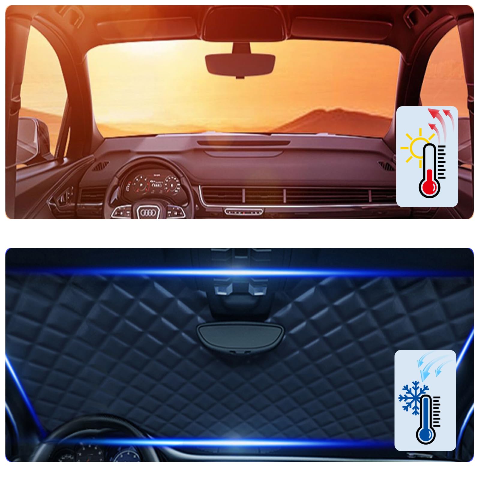 Copri Parabrezza Auto Magnetico Antighiaccio Protezione Anti Gelo Sole