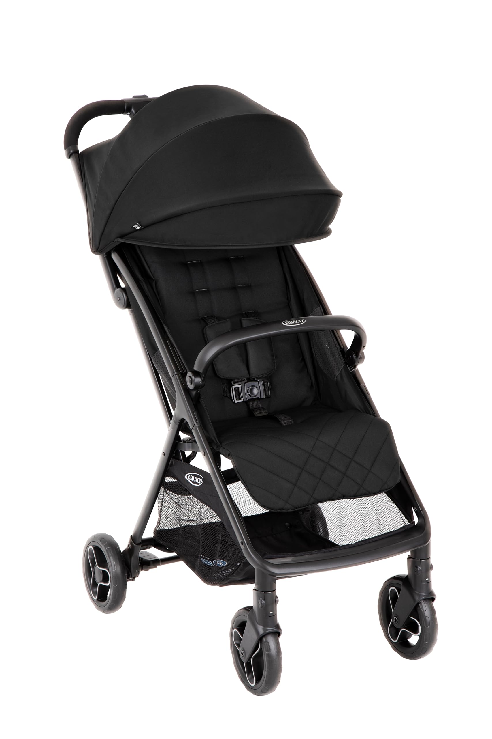 GRACO - Myavo Passeggino leggero con chiusura veloce e parapioggia - 0-22 kg, dalla nascita fino a circa 4 anni, Midnight