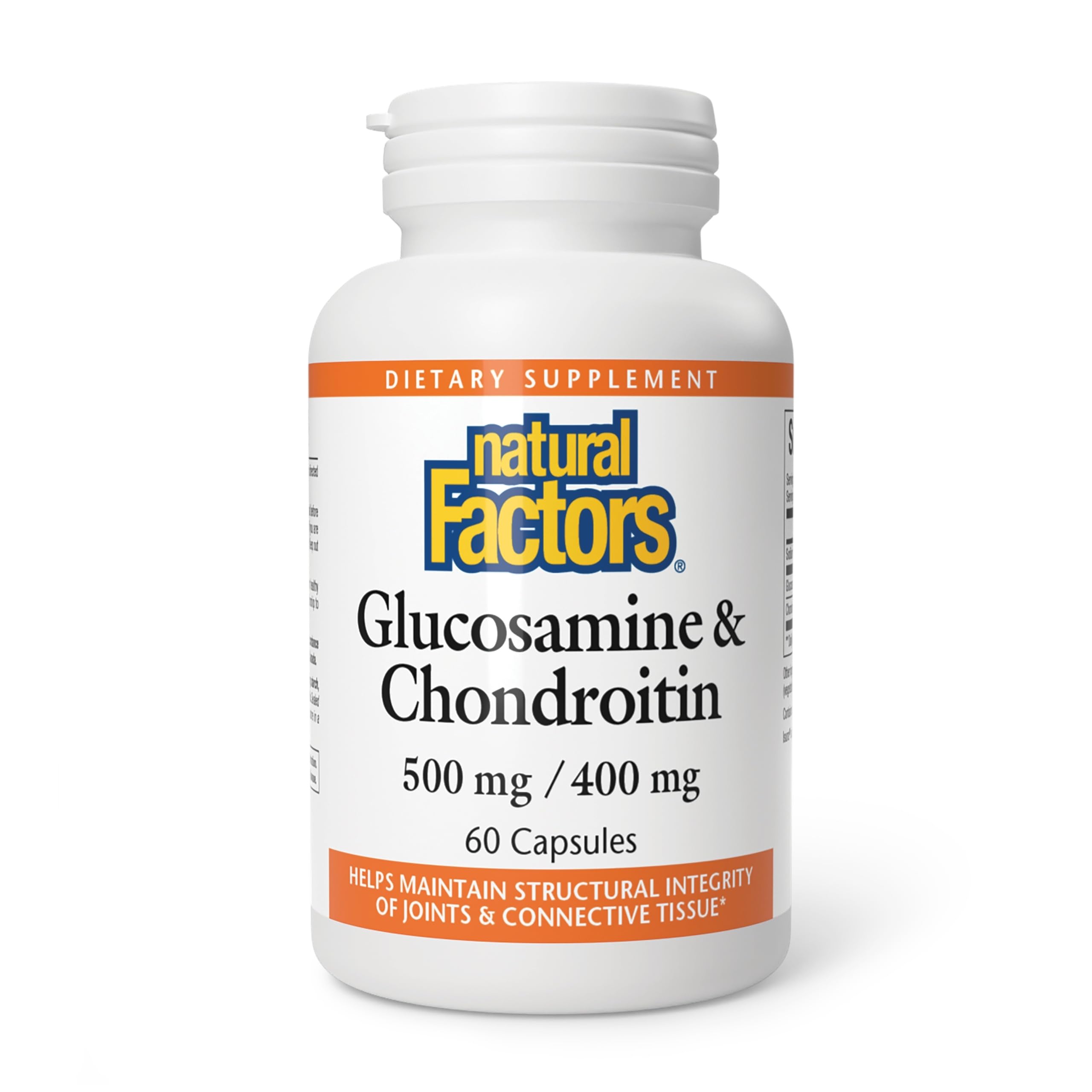 Natural Factors Glucosamine 500 mg & Chondroitin 400 mg, 60 Capsules 60 Count (Pack of 1)