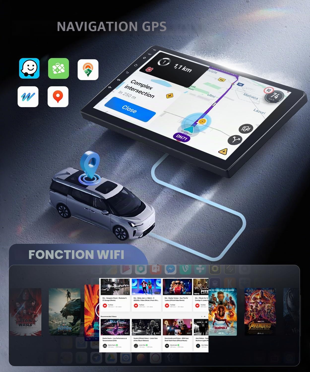 VECHTEL 4G+64G Autoradio Android 15 pour Suzuki SX4 2006-2013 Fiat Sedici 2005-2014, 9 Pouces HD Écran Tactile avec Carplay Android Auto sans Fil GPS Wi-FI USB Bluetooth 5.0 FM RDS Radio Caméra