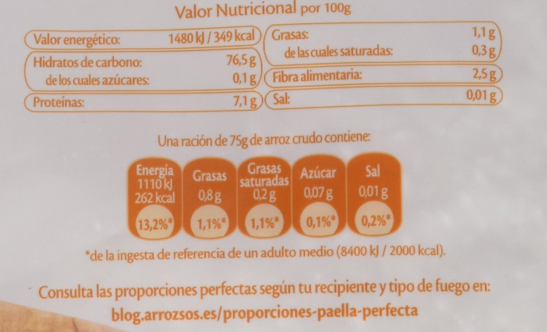 Arroz SOS Especial Paellas 1 Kg - [Pack De 10] - Total 10 Kg — view 6