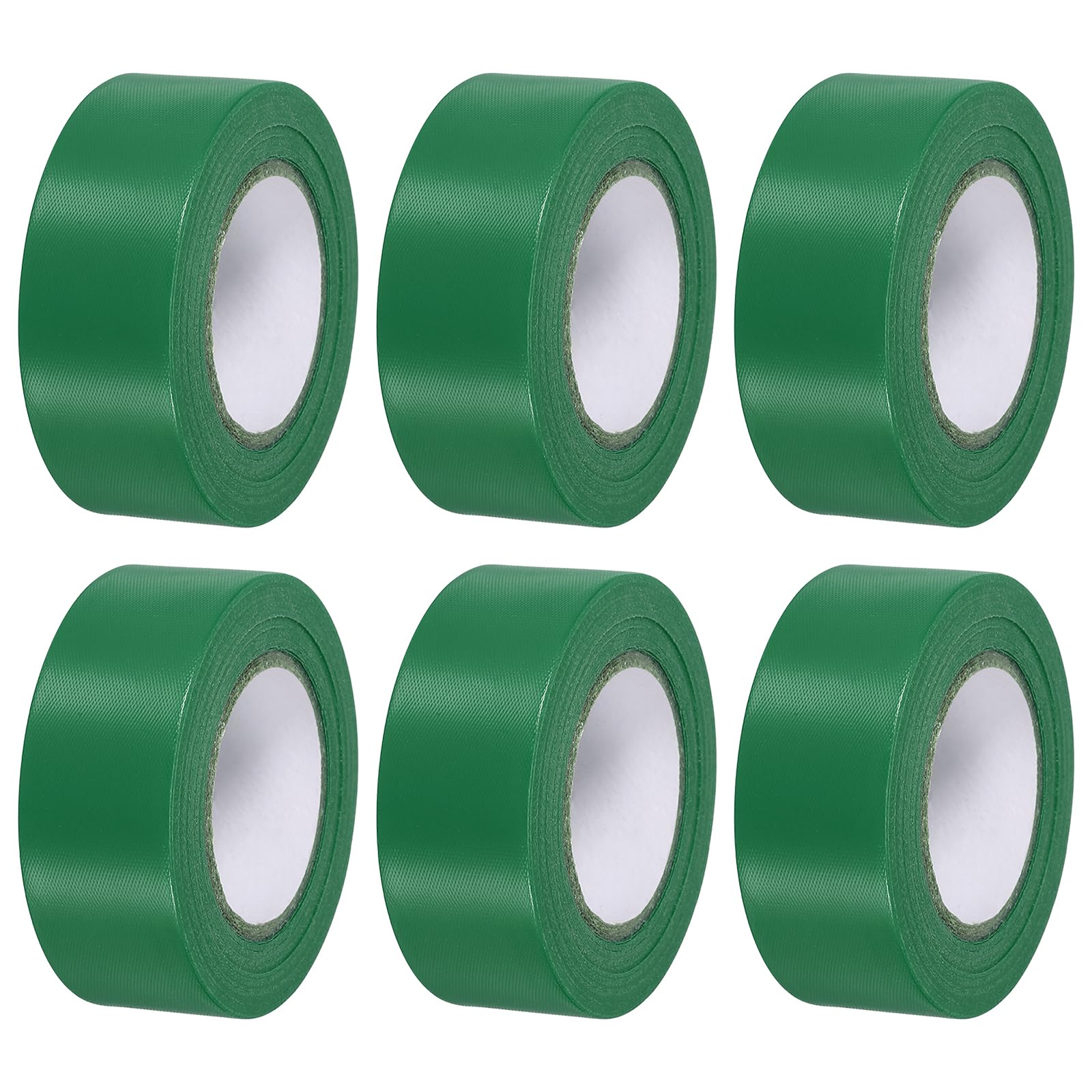 PATIKIL Flagging Tape 1.2" x98', 6 Pack PVC Non-Adhesive Neon Marking Tape for Tree Survey Boundaries Outdoor Trail, Dark Green