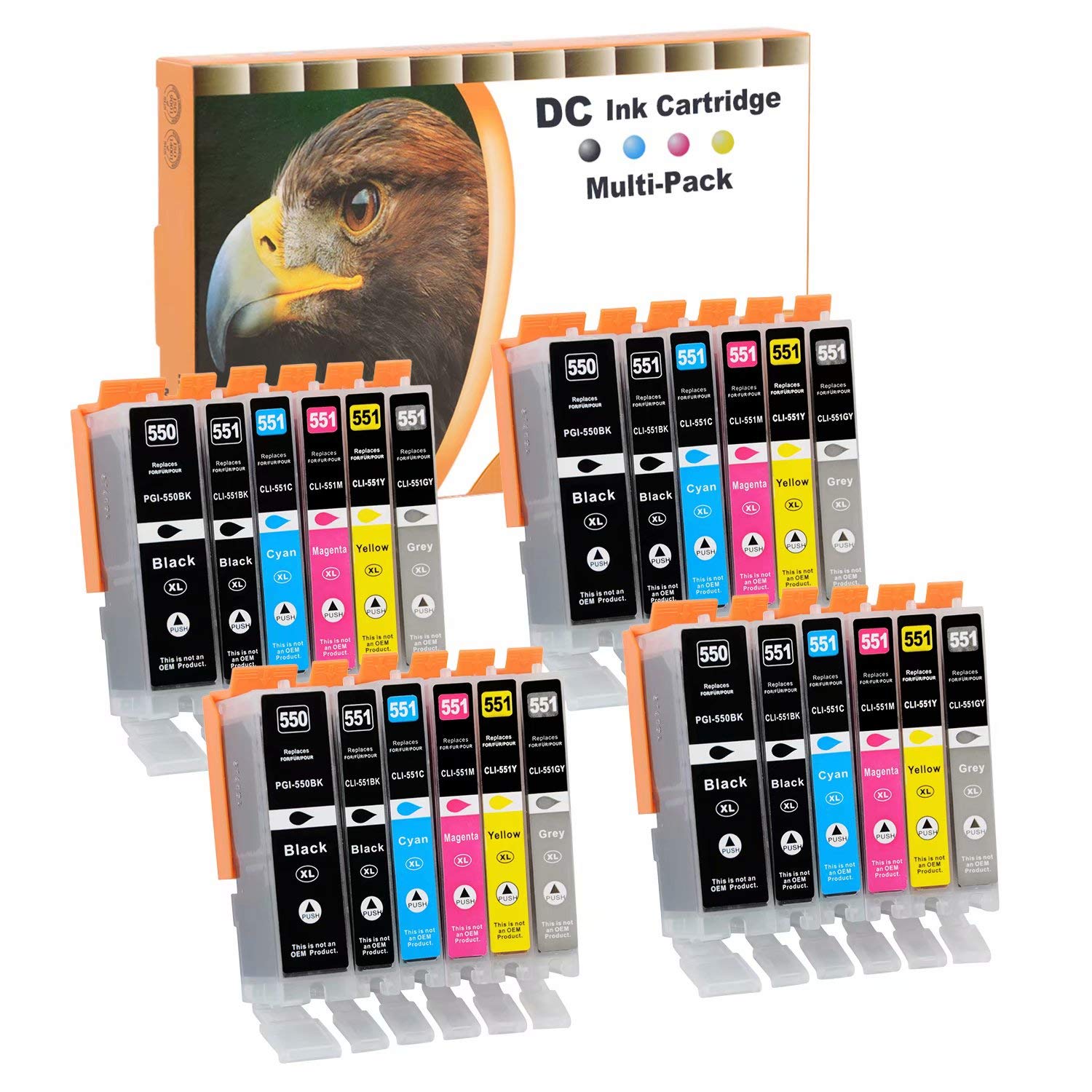 Aaprint 40 XL Cartuchos Copatible Con Canon PGI 550 CLI 551 Para