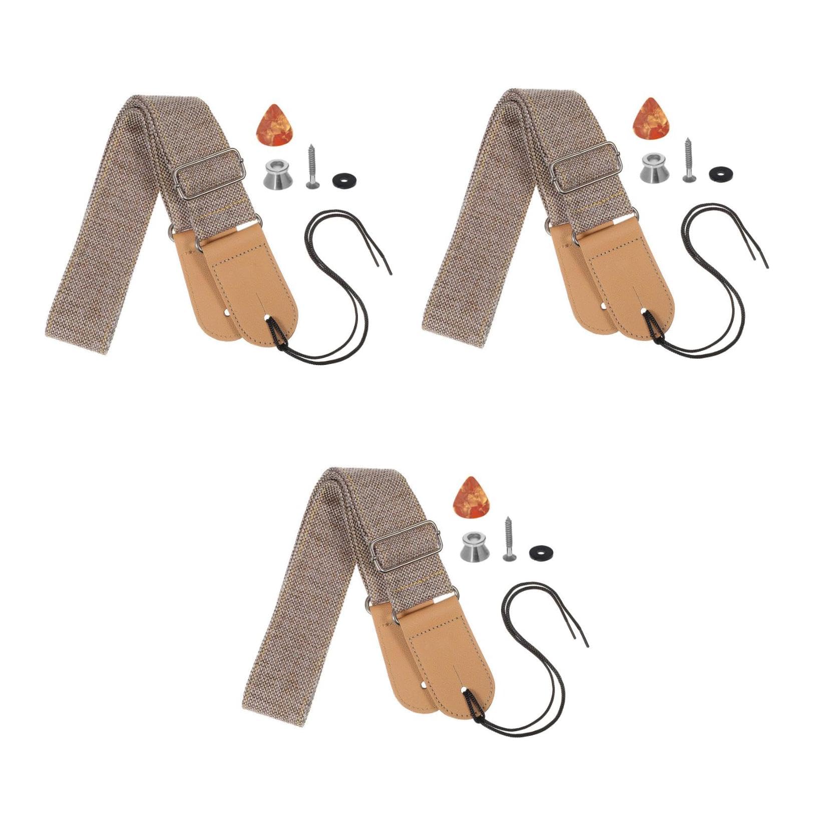 YARNOW 3 Piezas Correa De Semental De De Guitarra Correas De Guitarra Con Uñas Cinturón De Guitarra Correas De Guitarra De Algodón Bajo Sabana De Algodon Color Aleatorio