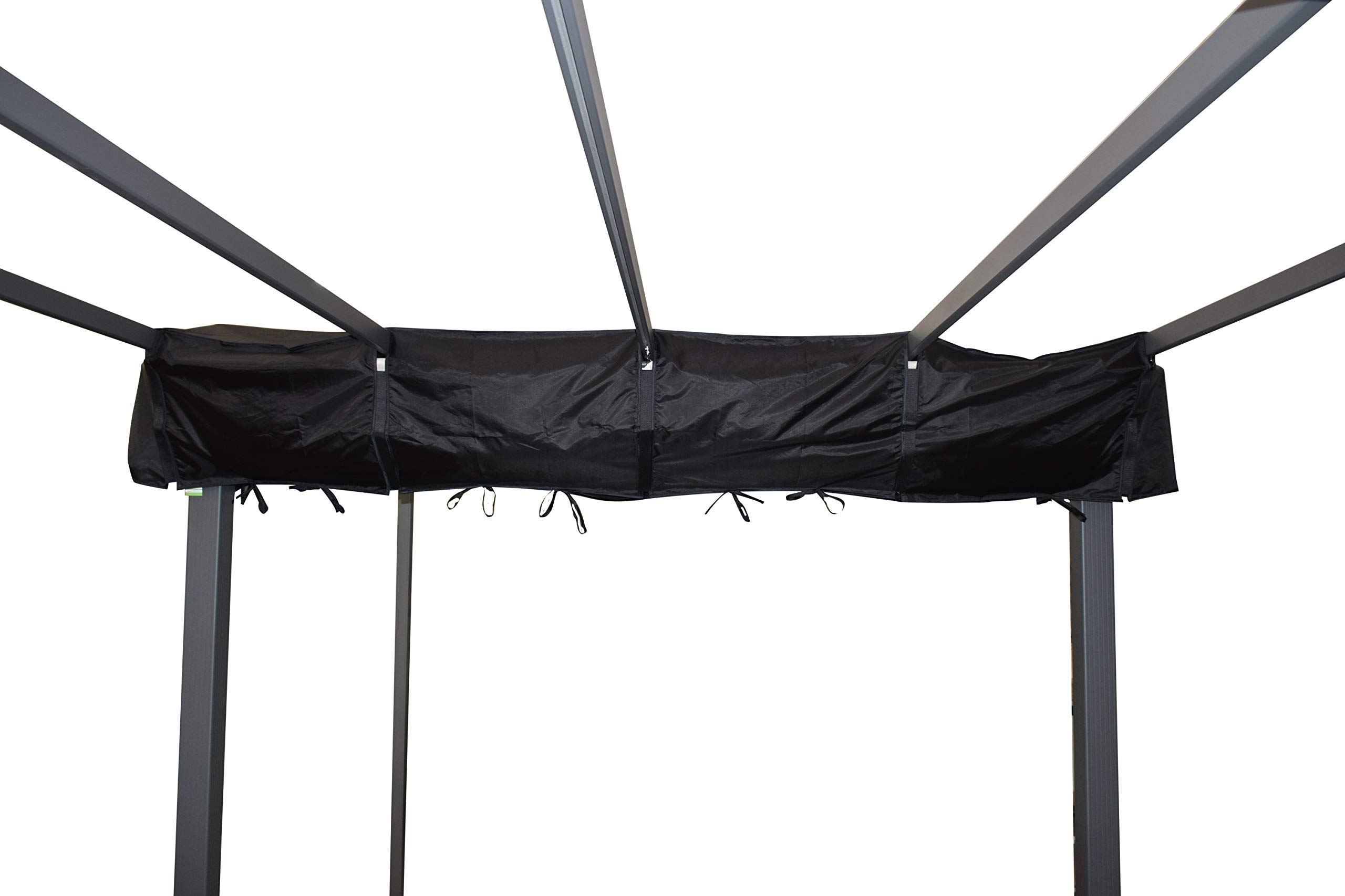 Jet-Line Bâche Luxor | Tonnelle Pergola 4 x 3 m | Noir | Bâche d'Hiver | Protection UV et Contre les Intempéries