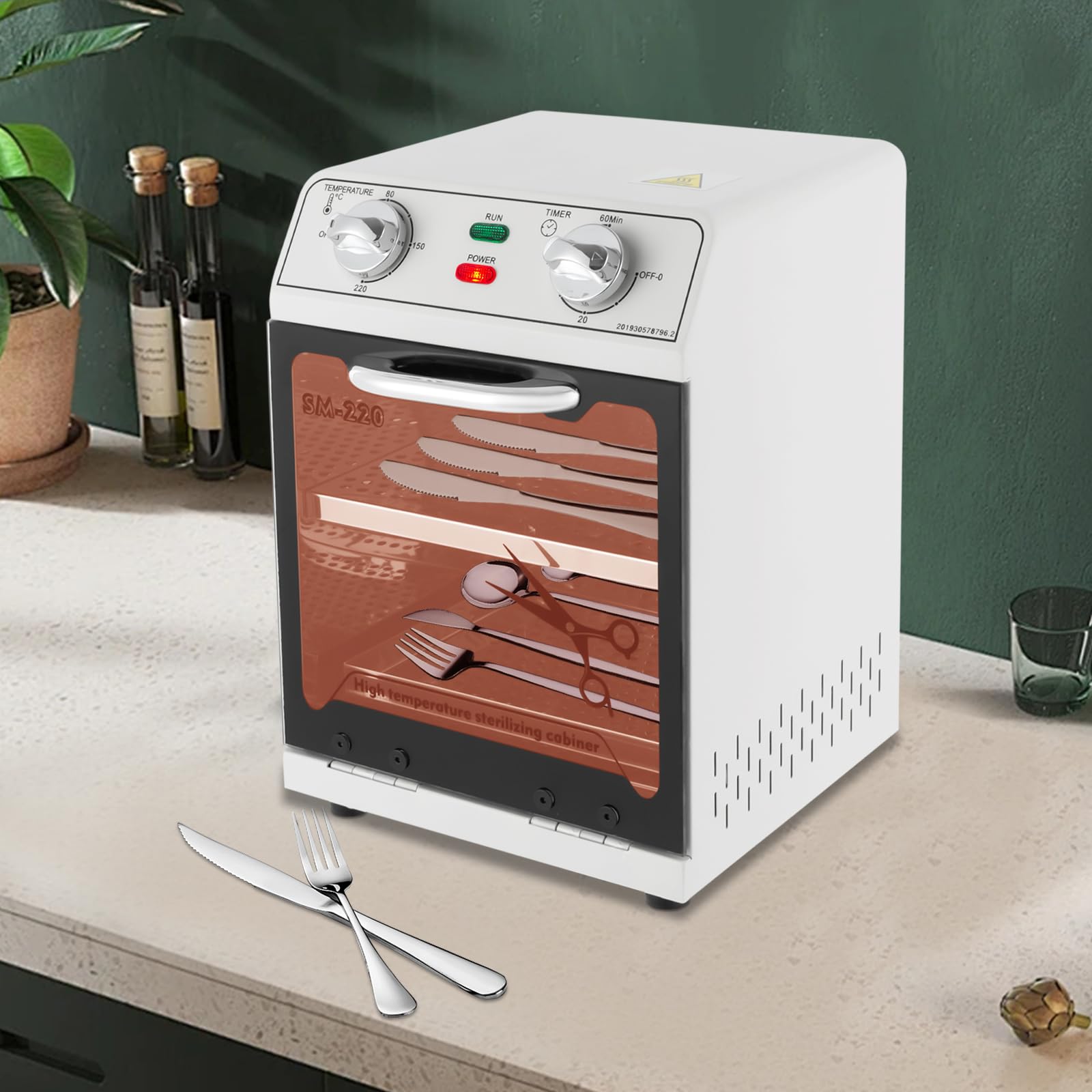 Sterylizator wysokotemperaturowy 600 W, 220°C, sterylizator gorącego powietrza, suche ciepło, sterylizator do narzędzi kosmetycznych, narzędzi do paznokci, przyborów kuchennych, narzędzi metalowych