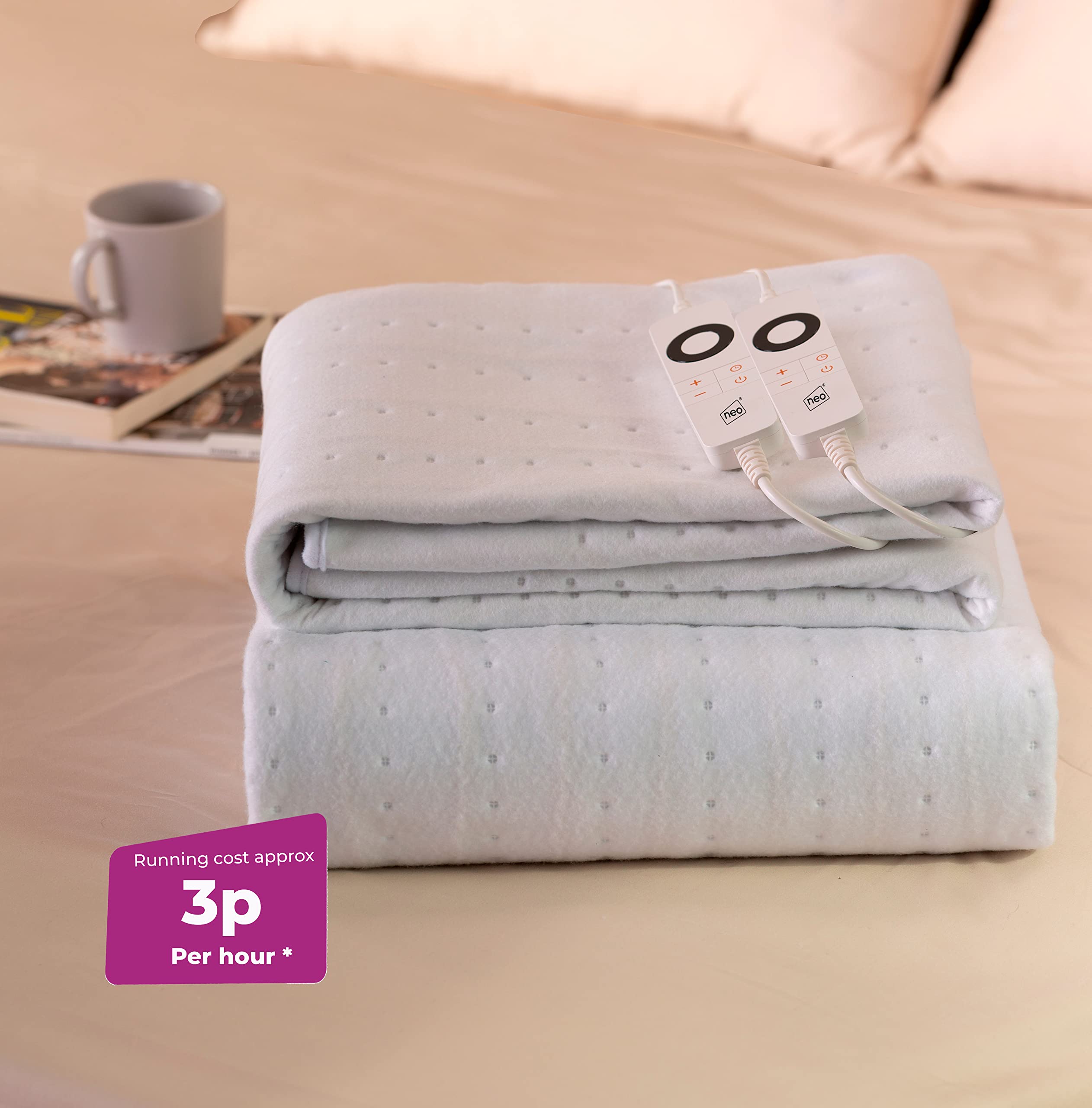 Neo Electric Heated Blanket Throw Dual Control Mattress Under Bed Cover  (Double) : Amazon.co.uk: Home u0026 Kitchen