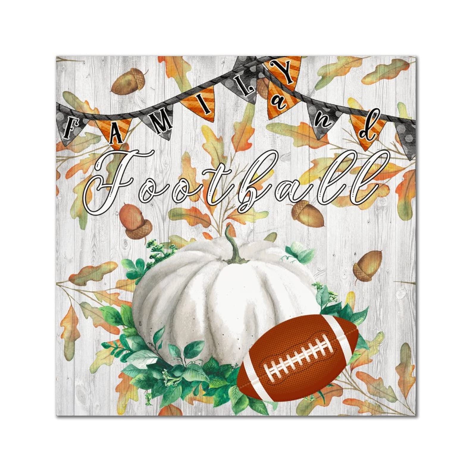 Panneau bois famille et football, décoration murale en bois