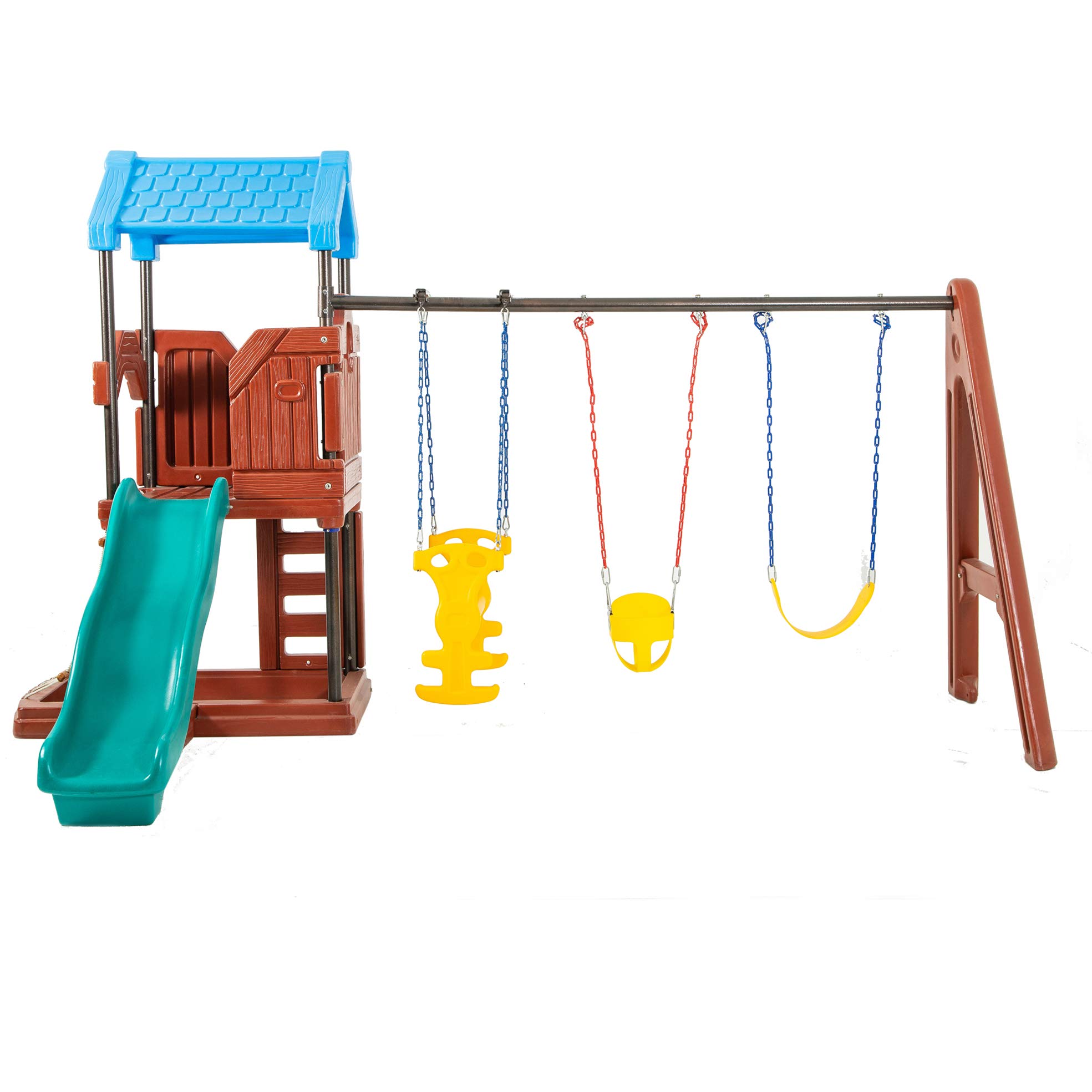 Buy IDEALT SwingNSlide Play Set Treehouse Swing Set with Slide