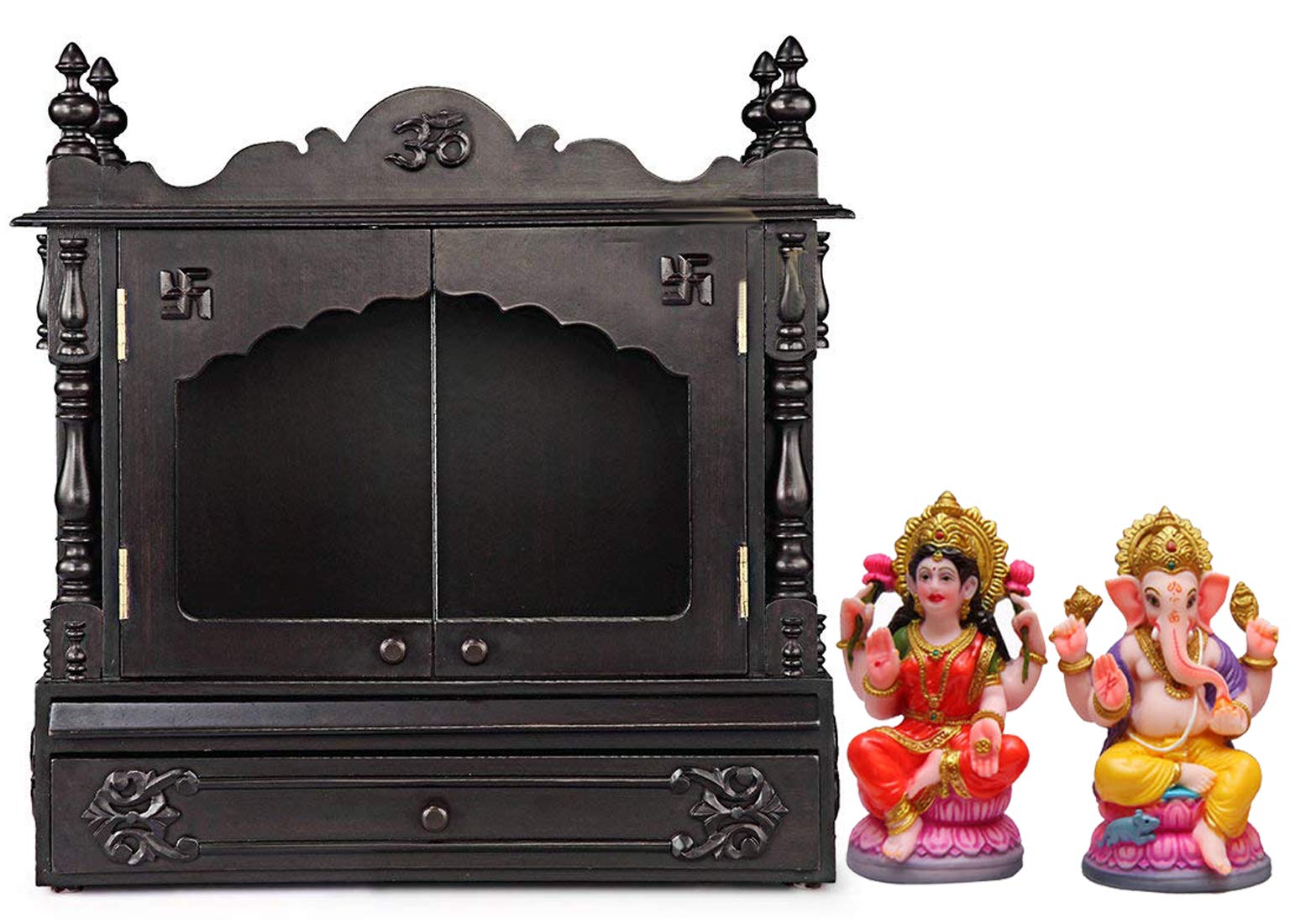 Pooja Mandir temple sans dôme pour la maison et le bureau