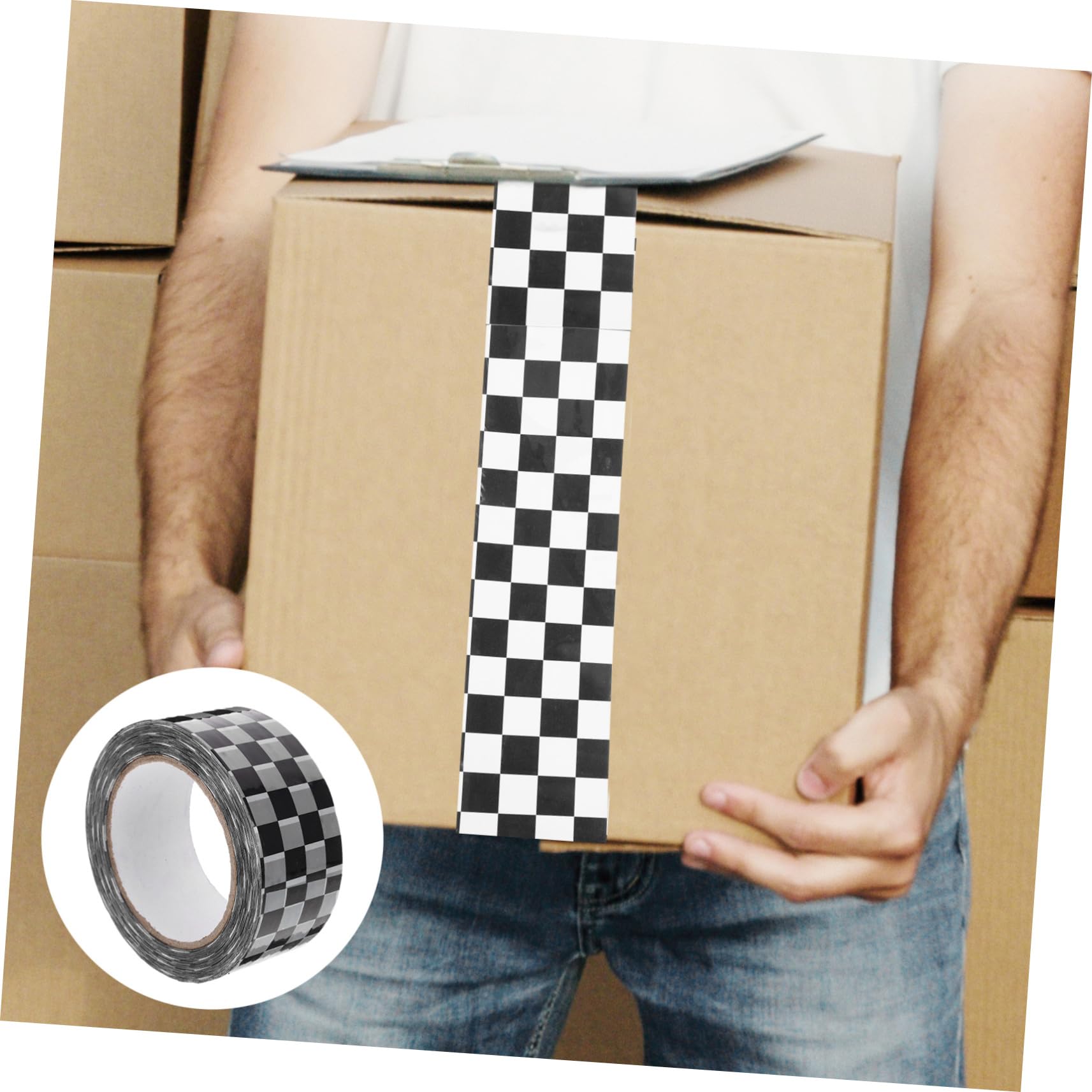 DOITOOL 3 Rouleaux Adhésif à Carreaux Décoration Pratique pour Bricolage et Expédition Adhésion Facile à Décoller