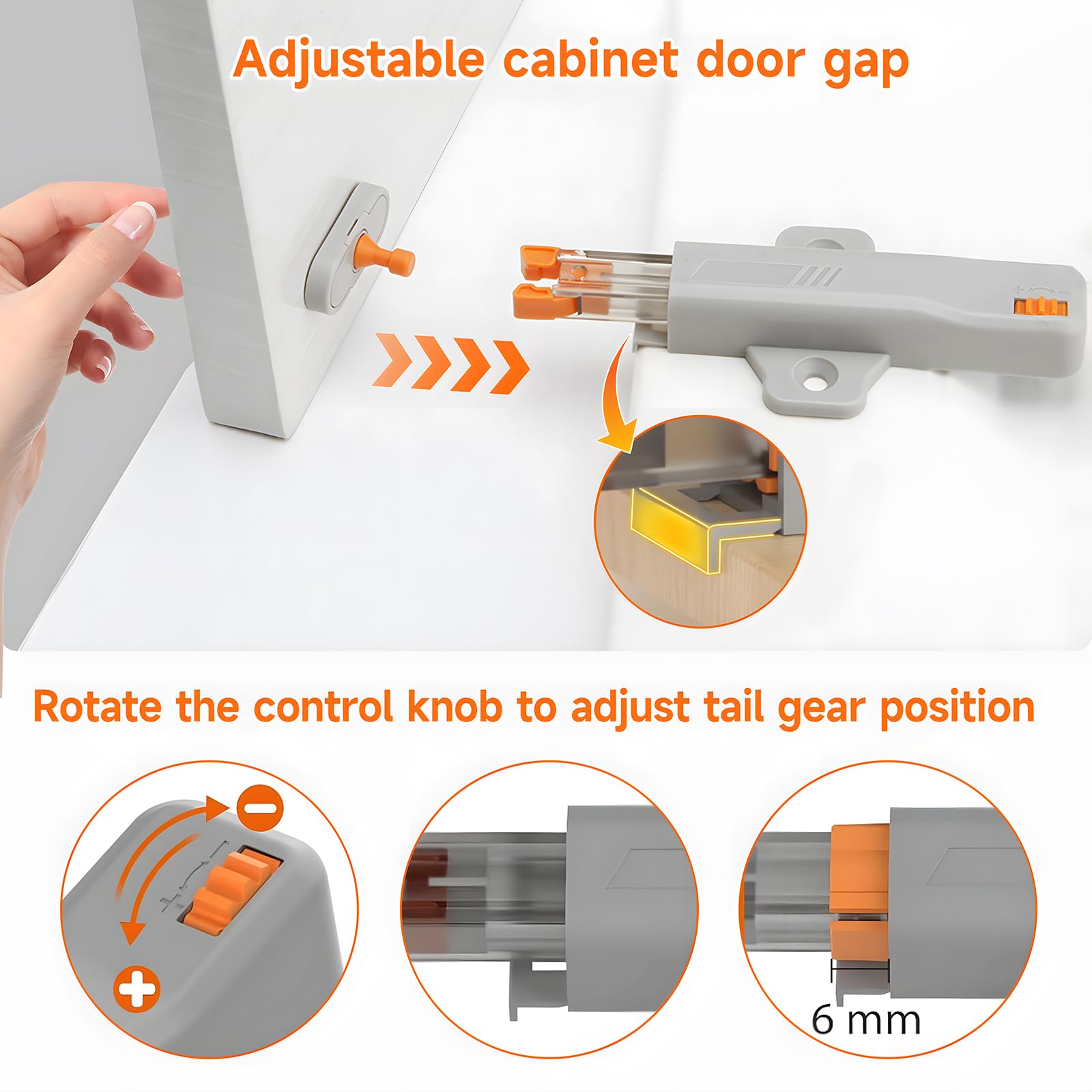 4 Verrous Pour Porte D’armoire – Push To Open, Acier, Argent, Sans Marque !