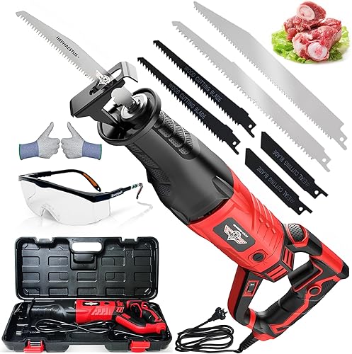 Sierra eléctrica de mano multiusos de 3800W, cortadora 6 en 1 para huesos de carne, madera, metal, plástico, aluminio, kit de sierra para huesos