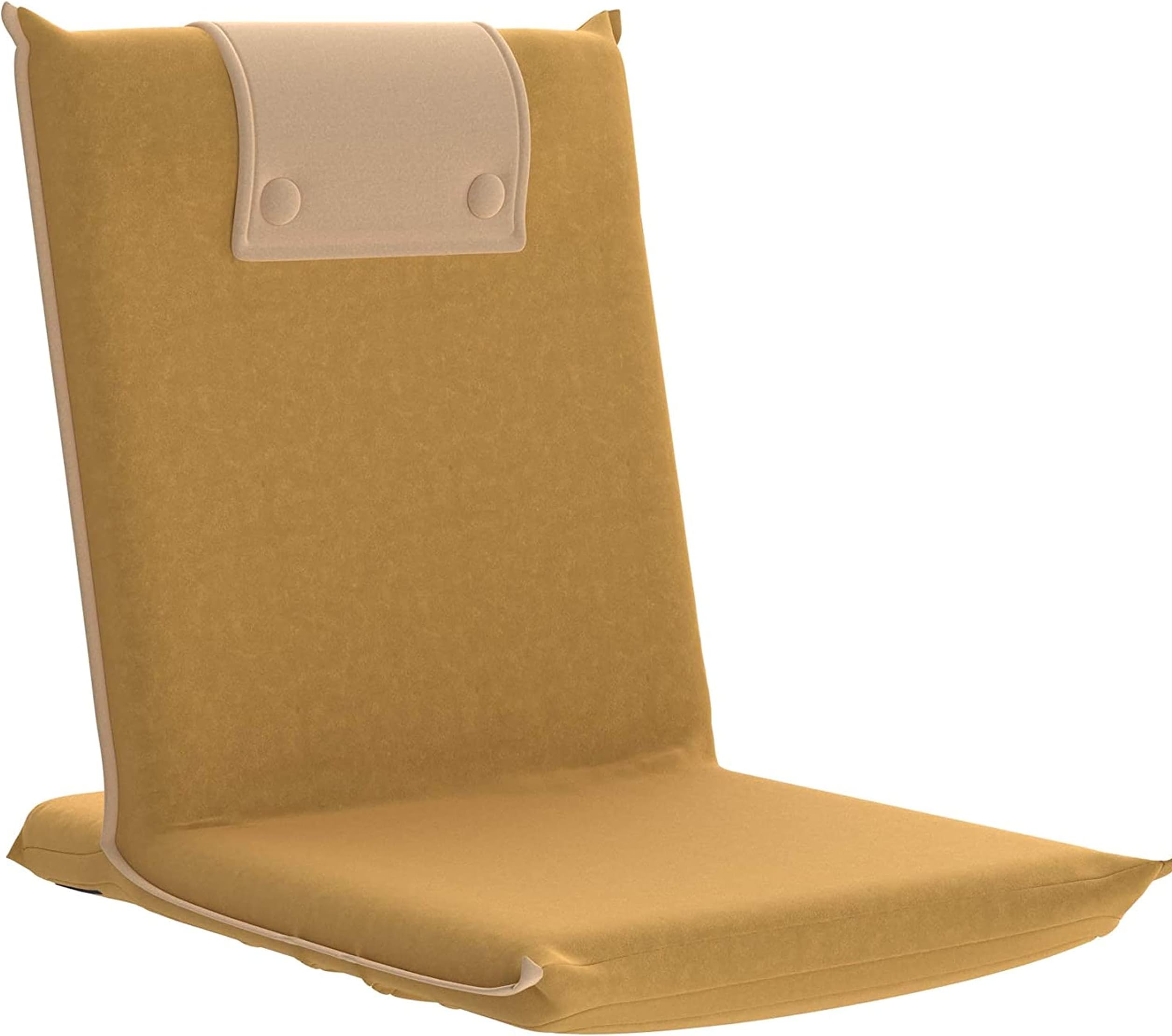 bonVIVO - EASY III Padded Floor Chair with Integrated Handle, Foldable - For Meditation, Seminars, Reading, TV Watching or Gaming, Suitable for Home or Office - Colour Beige (also Available in Blue)