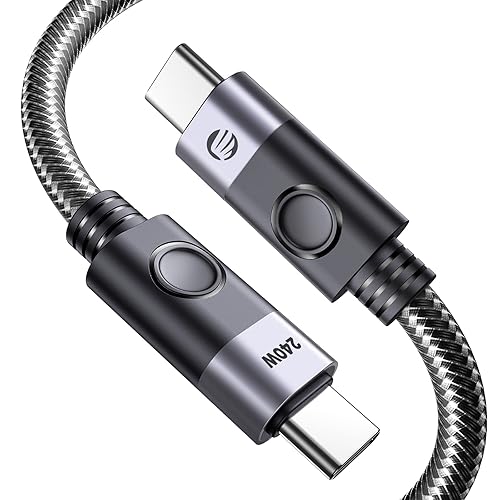 ORICO Cable USB C a USB C de 240 W de carga de 6.56 pies, cable USB C 3.2 Gen2x2, con transferencia de datos de 20 Gbps, compatible con 4K 60HZ