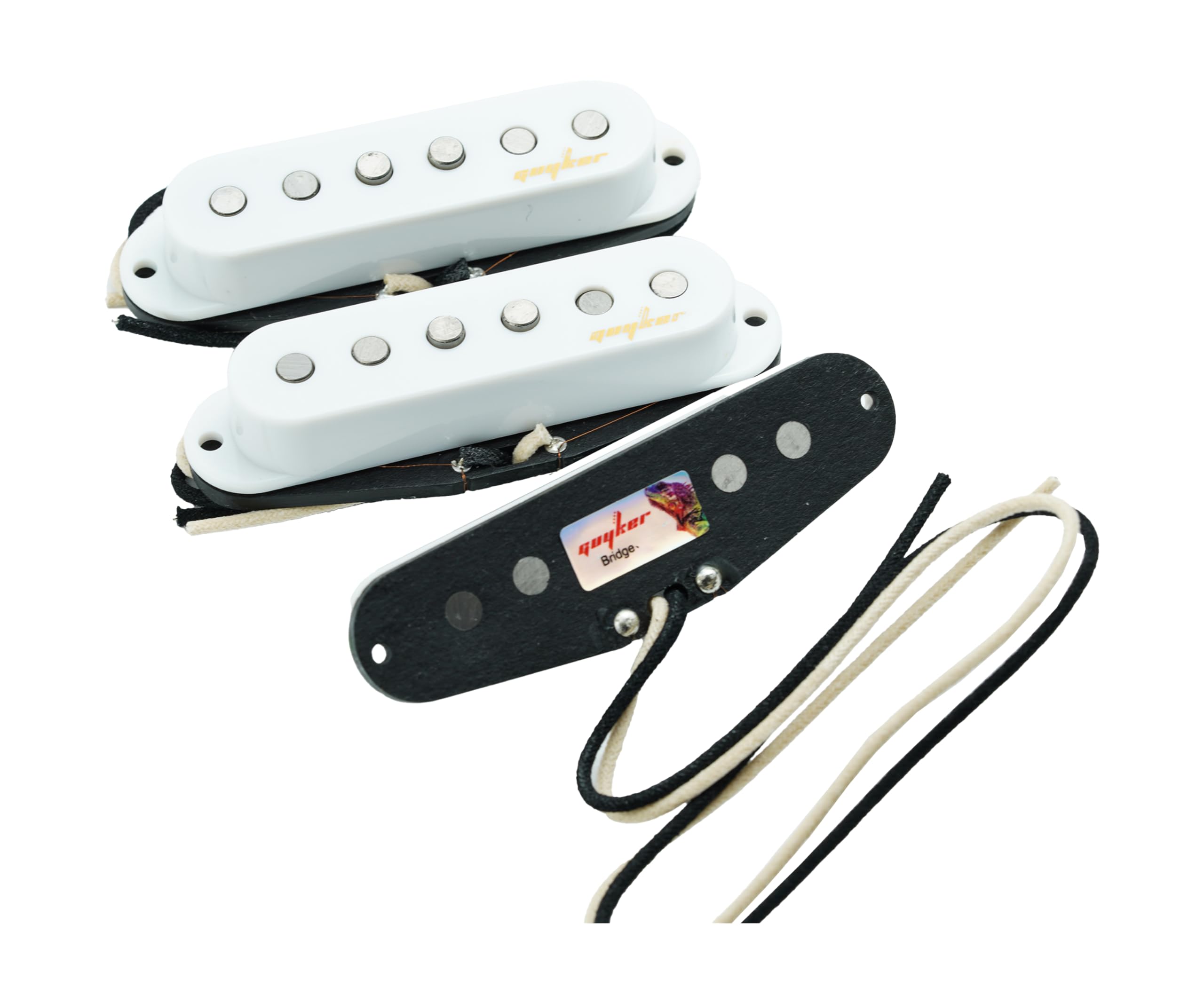 Guyker Pastillas de bobina única de 6,5 K de resistencia, puente medio de cuello, pieza de repuesto para guitarra eléctrica, SFSA5-GWH