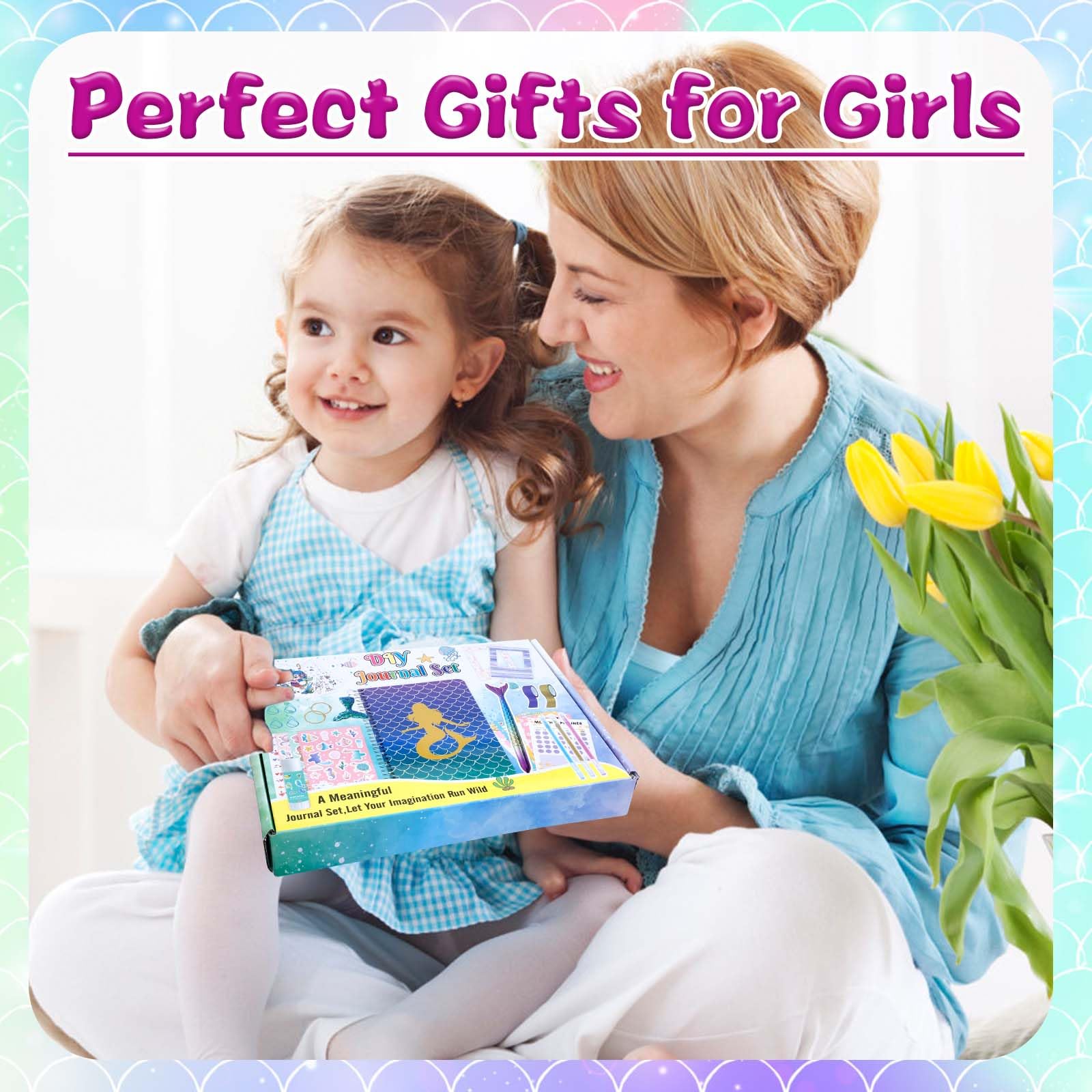 Dadabig Studio Scrapbooking Kit Scrapbooking Dzieci, Styl 4 Ever Scrapbooking Zabawka Prezent Dziewczyna 4 5 6 7 8 9 10 11 lat Kreatywny Zestaw do scrapbookingu Pomysły na prezent urodzinowy dla
