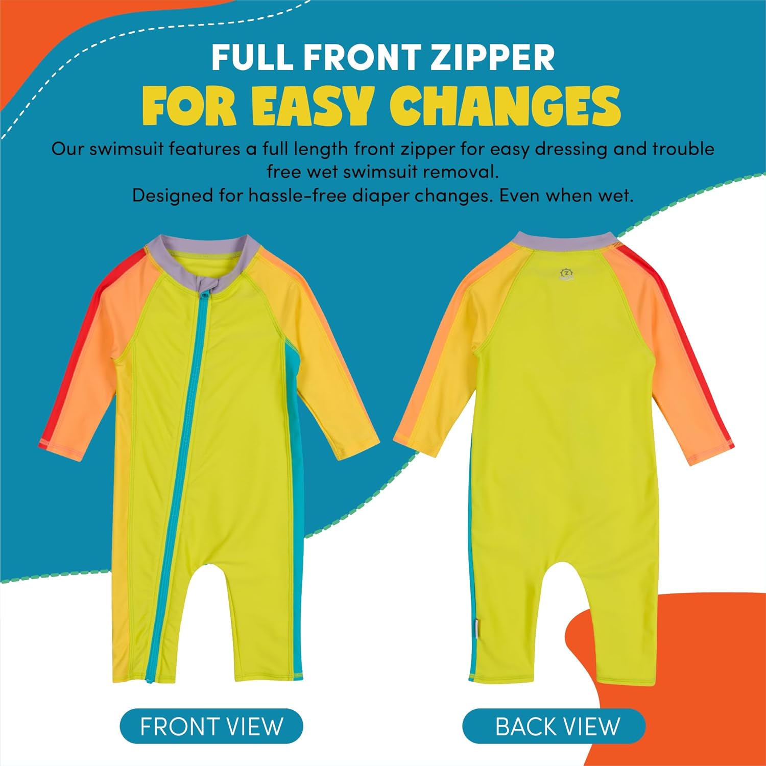 SwimZip Boys' Long-Sleeve UPF 50+ Swimsuit for Baby, Toddler, & Little Boys - Image 7