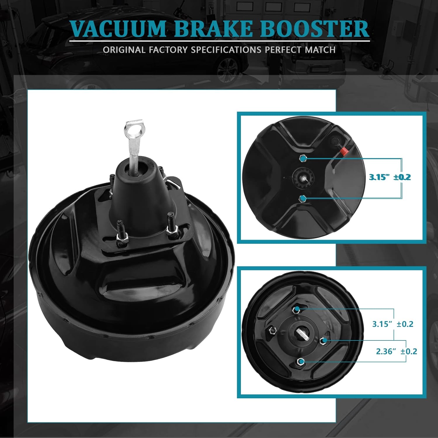 IRONTEK 54-74211 Vacuum Power Brake Booster fit for Ford (1984-1988 for F-150/1986-1988 for F-200) #E4TZ2005A E8TZ2005C