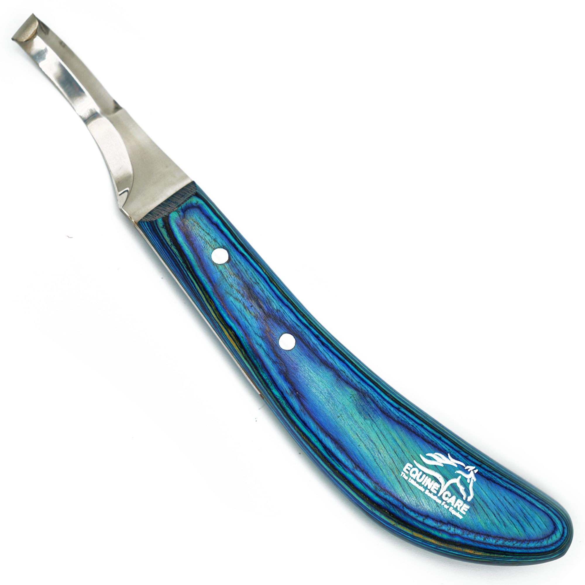 Equine Care Right-Handed Hoof Knife – Double-Ended Farrier Hoof Trimmer with Ultra-Sharp J2 Stainless Steel Blade, Ergonomic Handle – Professional Farrier Tool for Horses, Cows & Farm Livestock