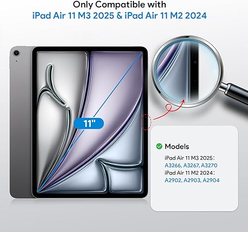 Miniatura 2 de MOBDIK Paperfeel - Protector de pantalla de vidrio compatible con iPad Air de 11 pulgadas, M3 2025M2 2024, 9H+ vidrio templado con EZSnap Pro,