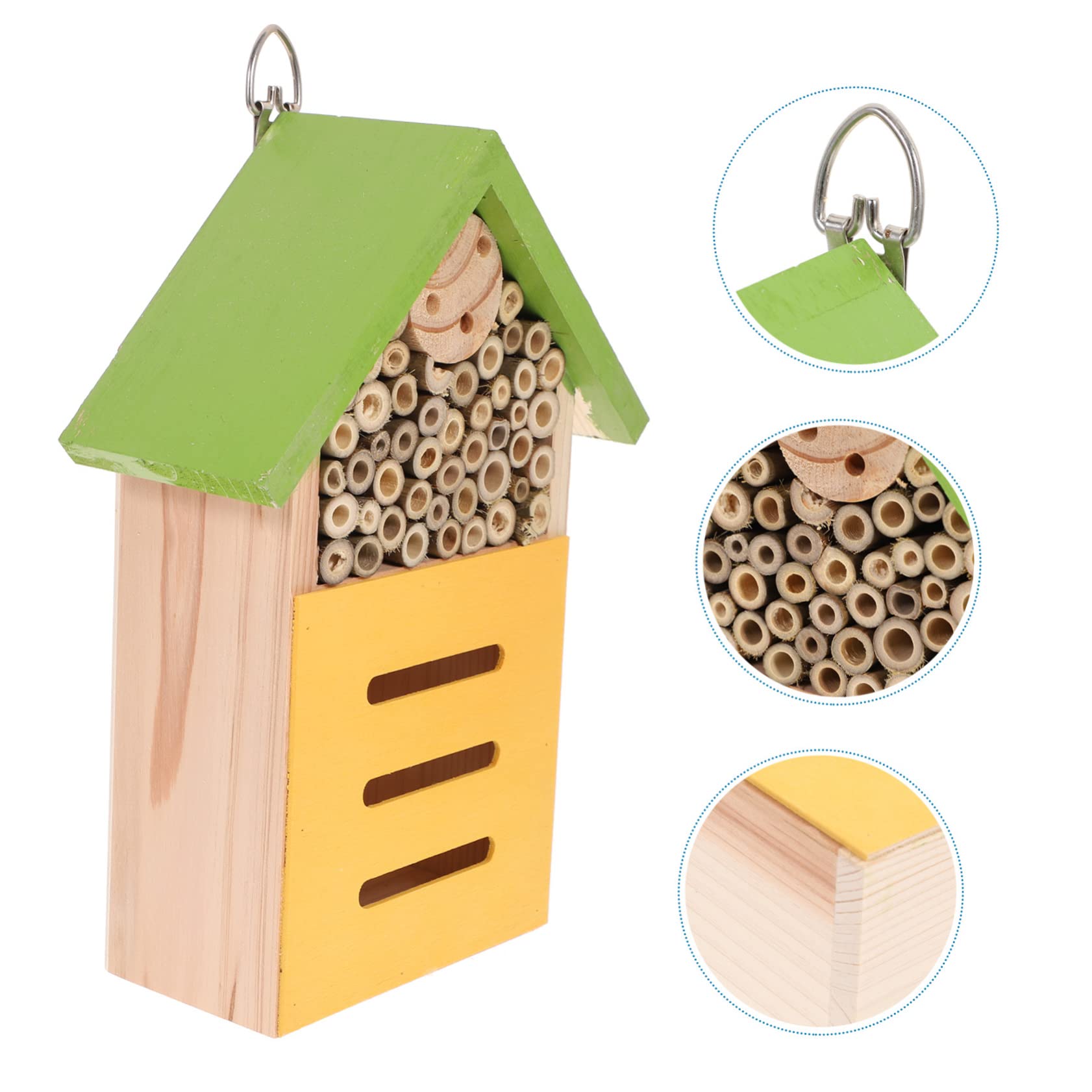 Toyvian Casetta per Insetti in Legno, Hotel per Api e Dorifore, Rifugio Ecologico per Giardino, Decorazione da Esterno Verde
