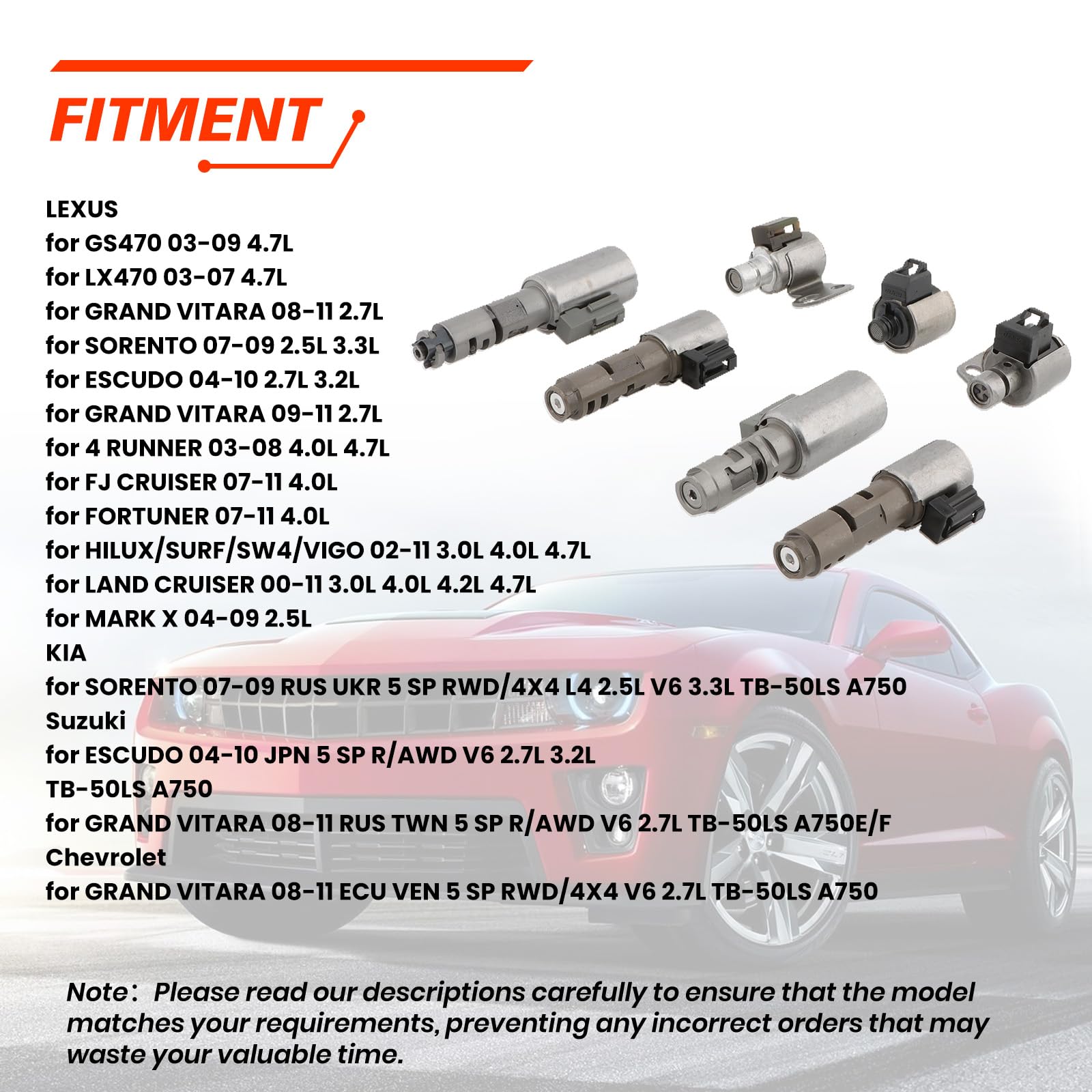 YDMON 7PCS Transmission Solenoid Kit, Compatible with Lexus LX470
