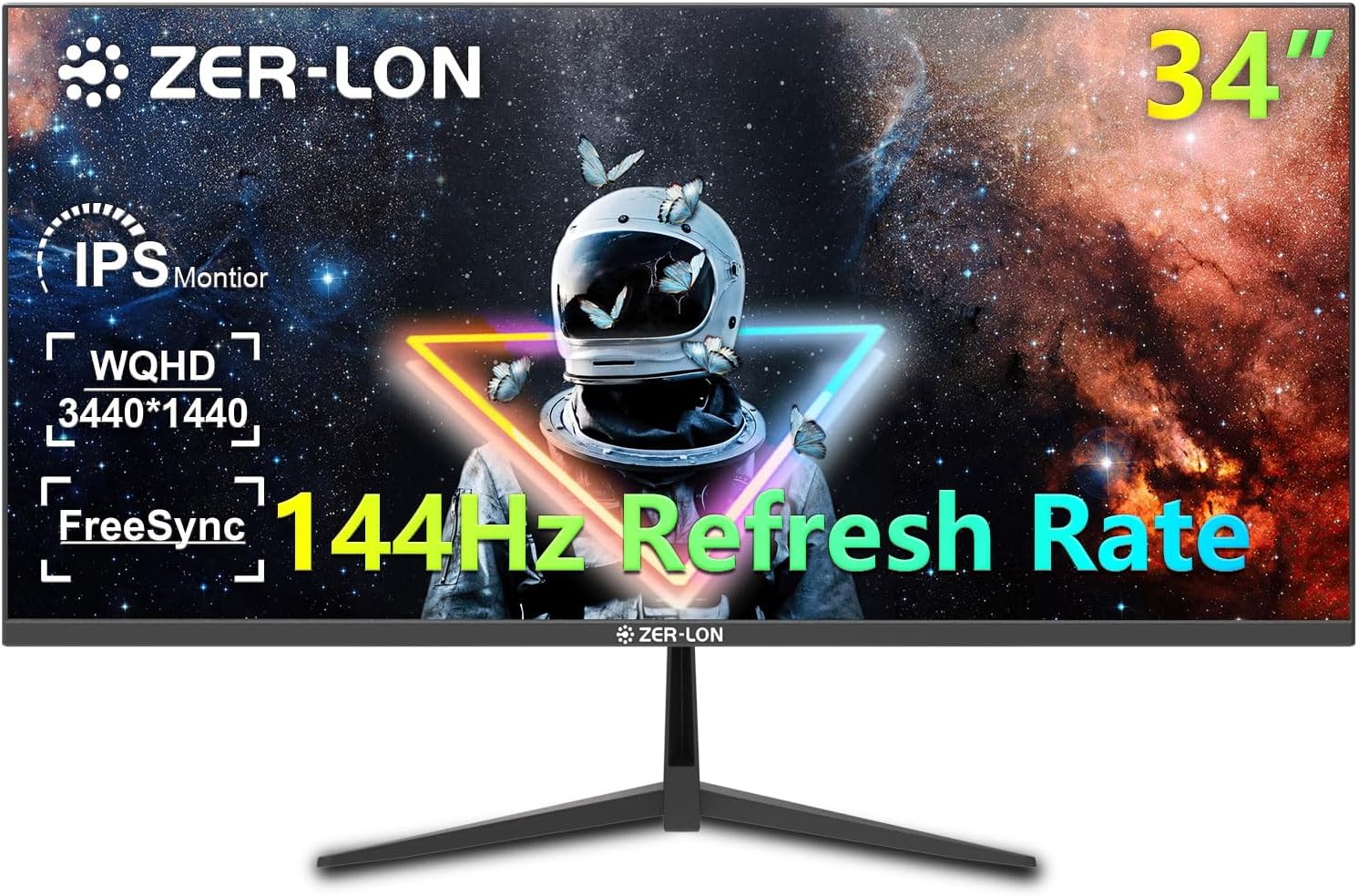 Amazon.com: ZER-LON 34 Inch Ultrawide Gaming Monitor, IPS 21:9 Ultra ...