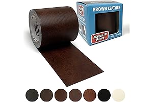 MATCH 'N PATCH Repair Tape in Brown: Realistic andDurable Brown Leather Restoration Solution