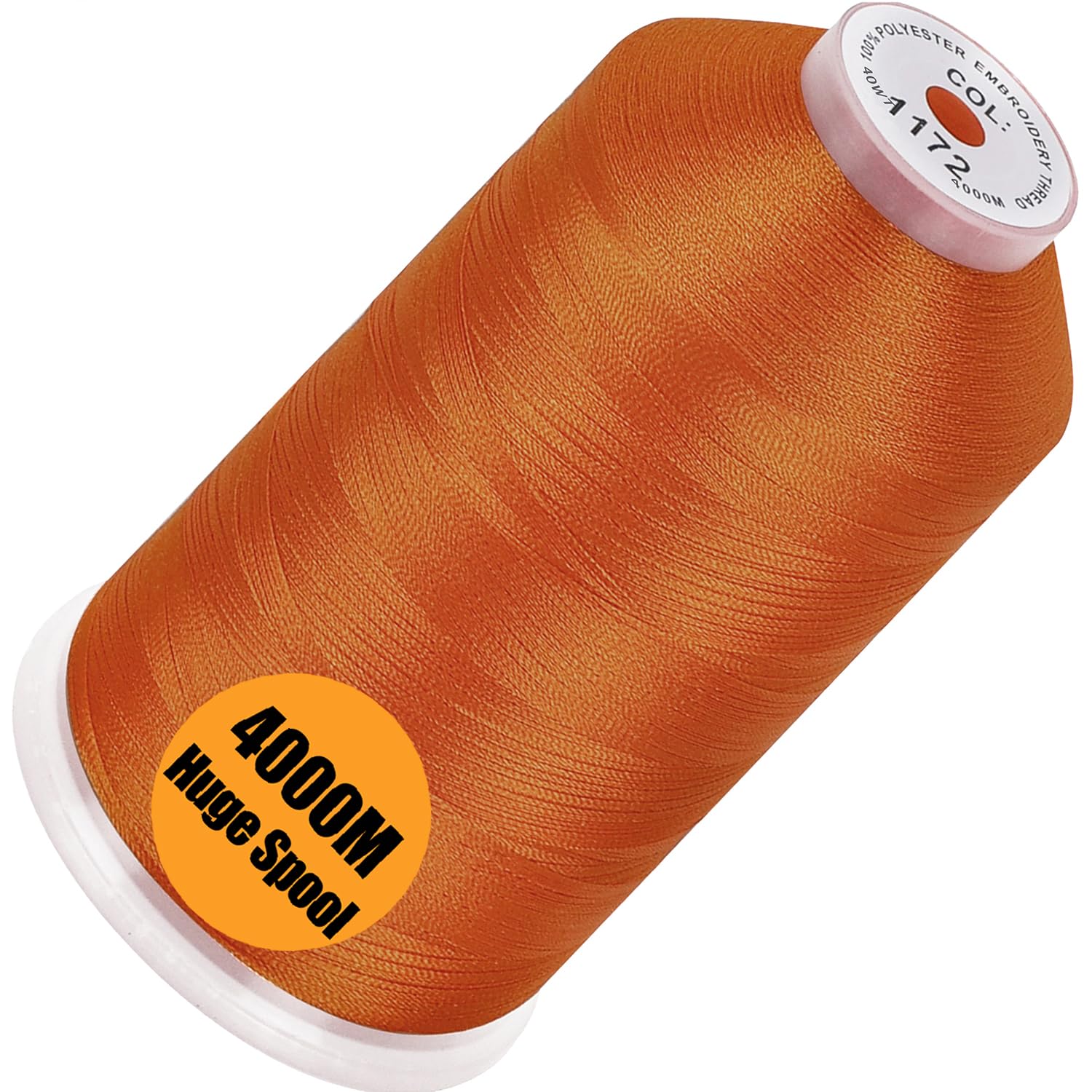 New brothread 4000M Huge Spool Embroidery Machine Thread - Orange