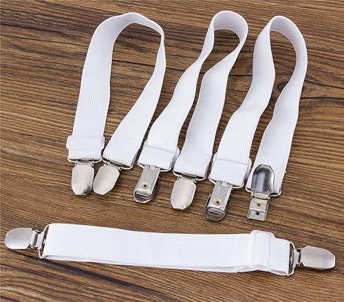 Home-organizer Tech 4 correas ajustables para sábanas, tirantes para cama o sofá, soporte de esquina, correas elásticas, sujetadores, sujetadores,