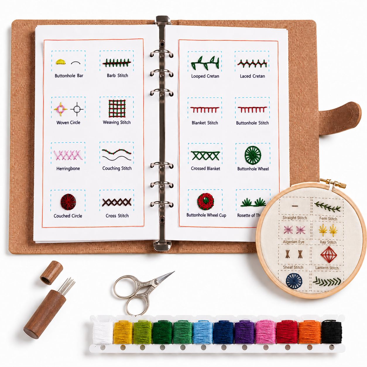 Embroidery Stitch Book Kit - Beginner Embroidery -1