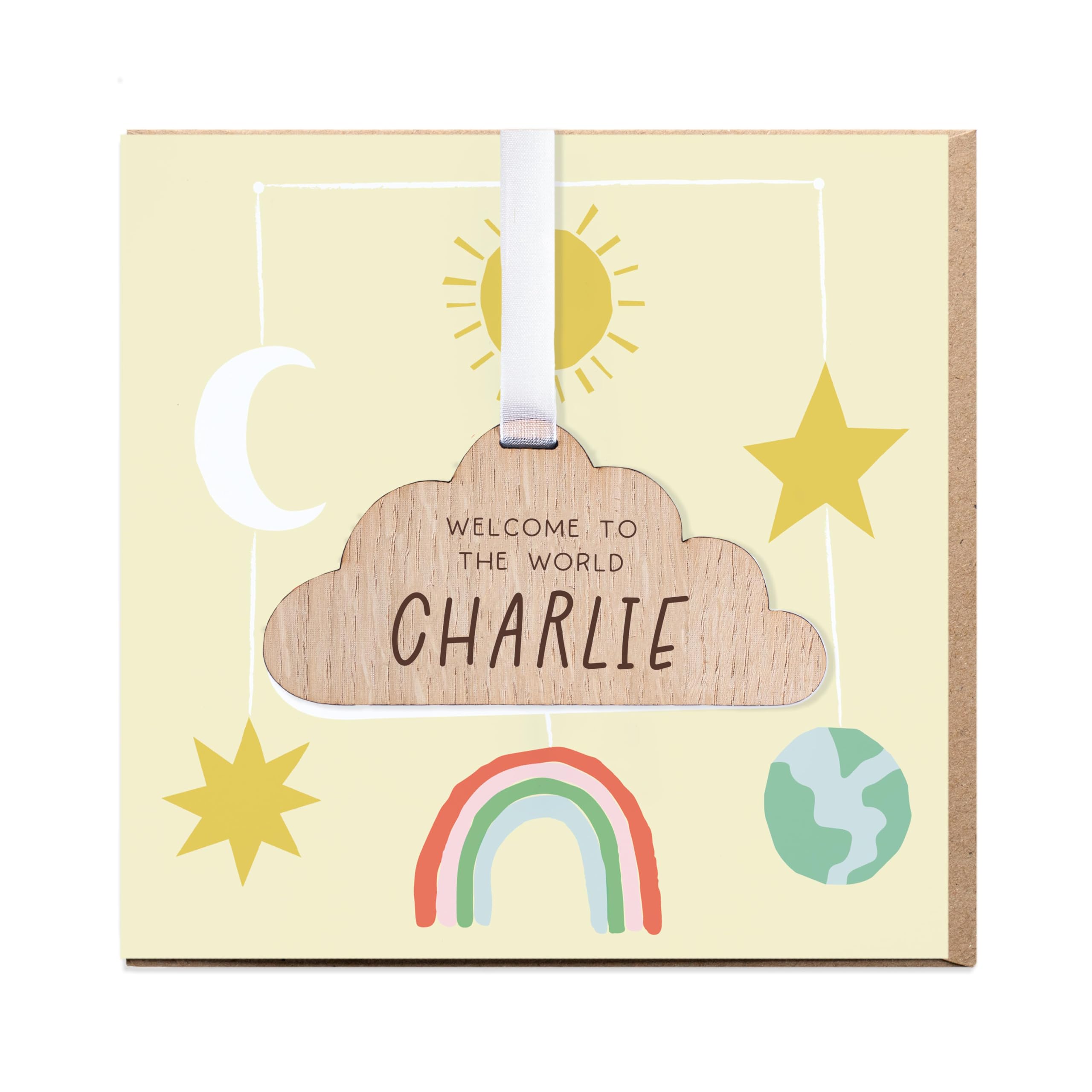 Manta Makes New baby card, keepsake new baby boy card or new baby girl card, congratulations baby boy card/congratulations baby girl card (Personalised unisex) โ image 1