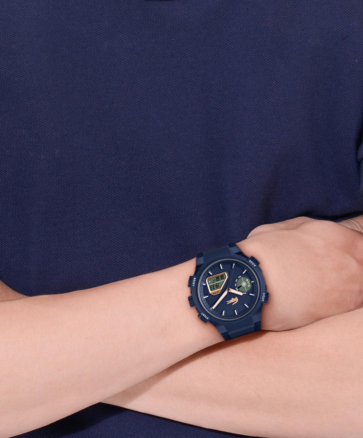 Lacoste LC33 watch worn on a wrist