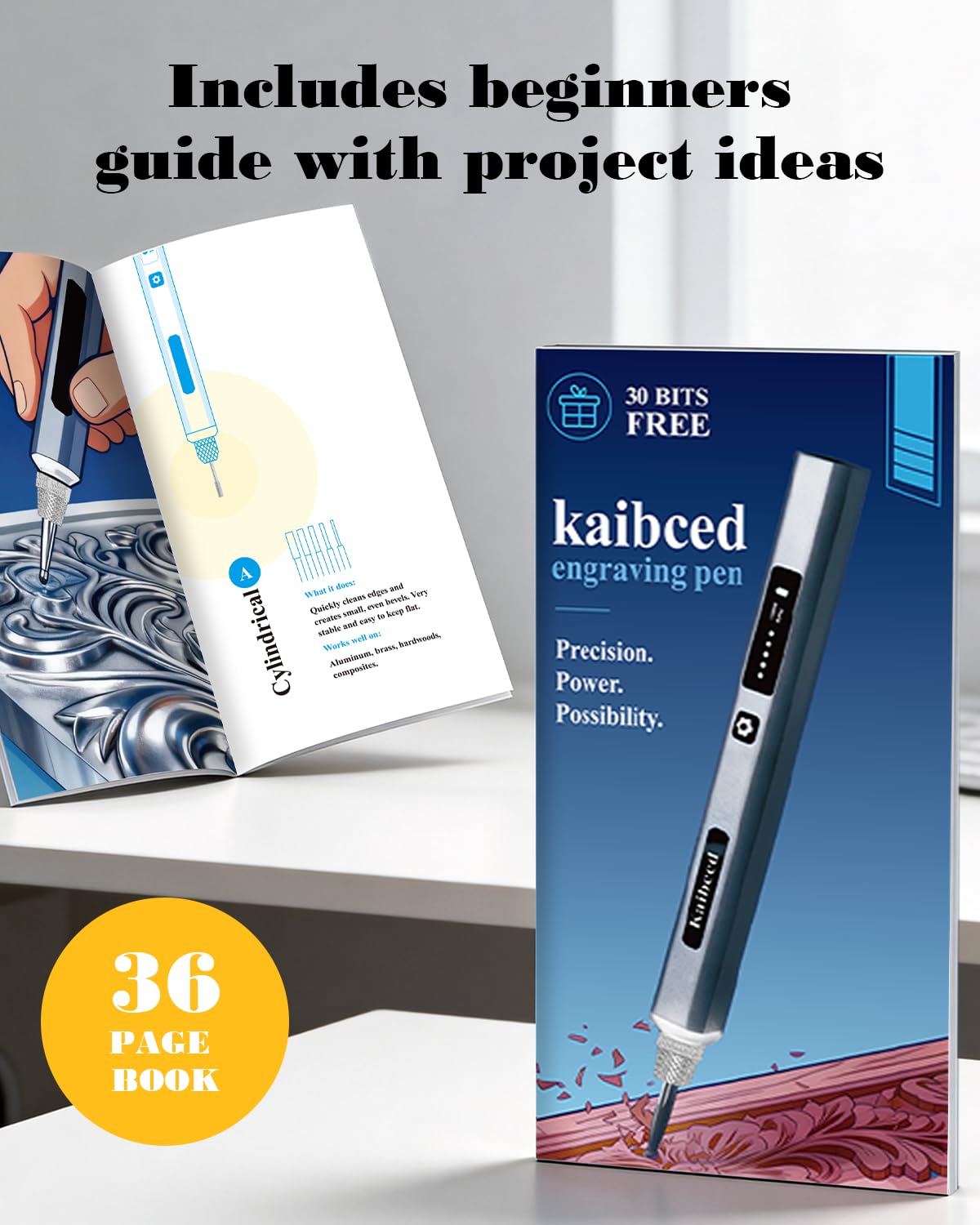 Cordless Engraving Pen - 48 Bits & DIY Crafting -2