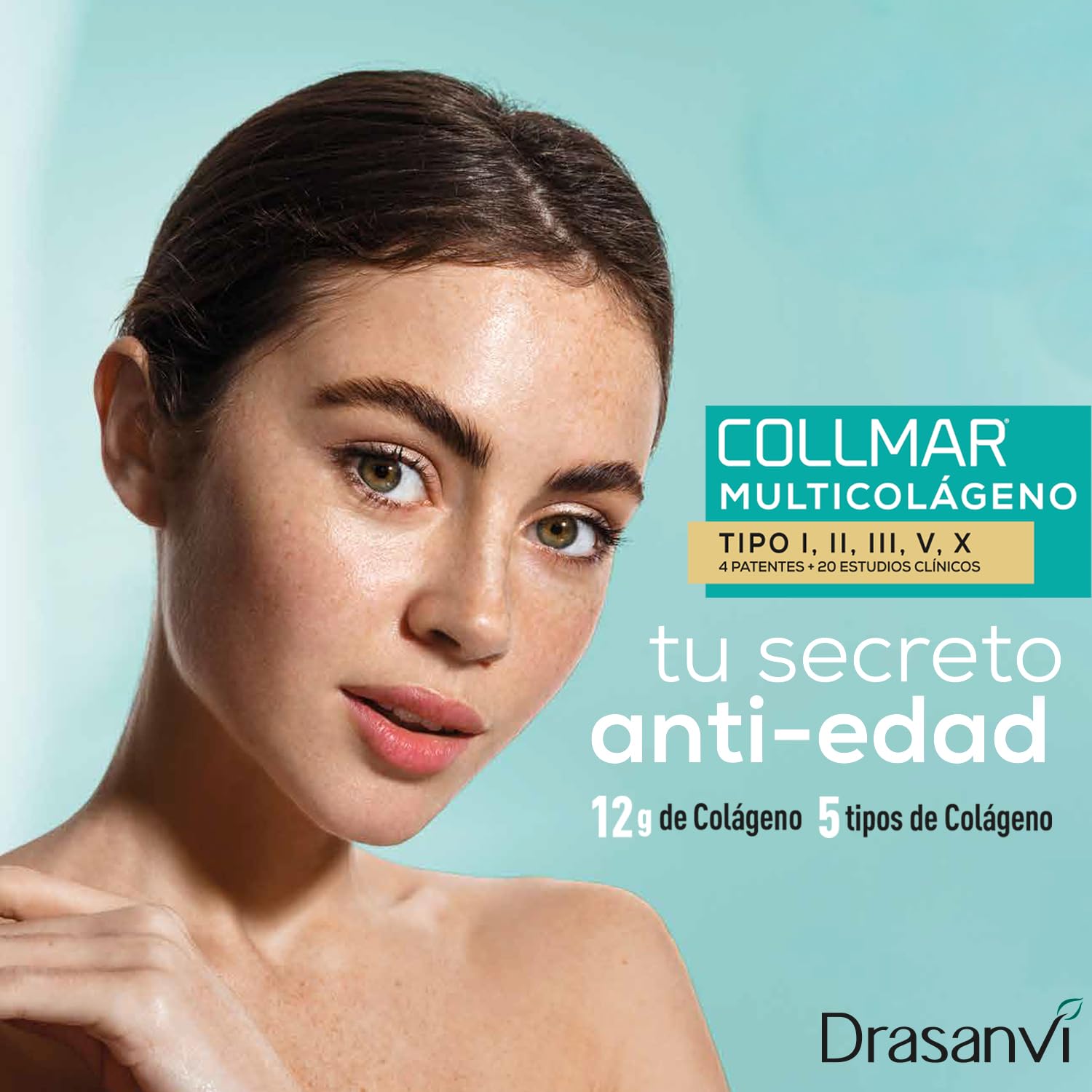 Multi Colágeno Complex Hidrolizado Marino con Ácido Hialurónico, Vitamina C, Biotina y Magnesio | Colágeno Tipos I, II, III, V y X | 60 Comprimidos para Piel, Cabello y Articulaciones