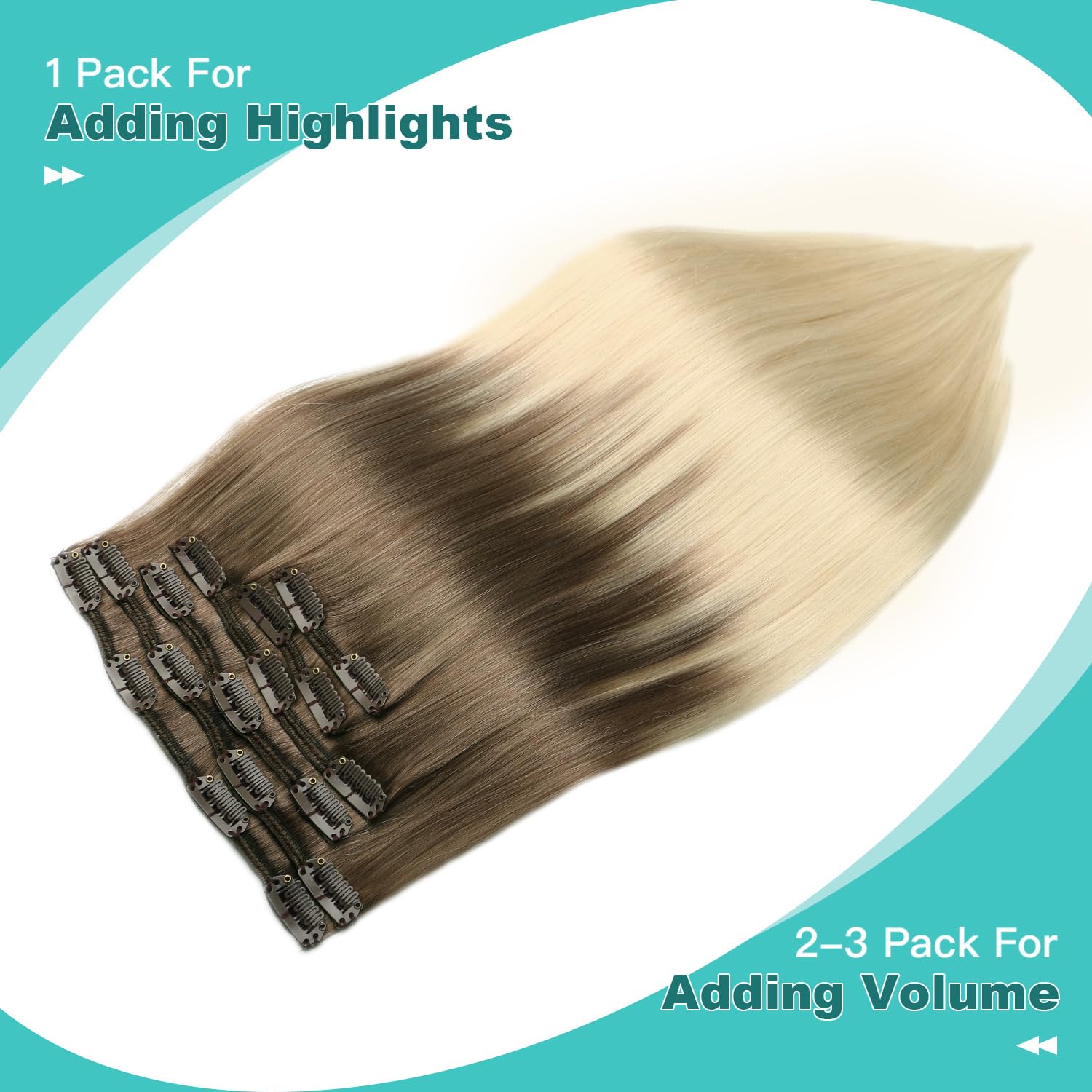 SURNEL Extensiones Clip Pelo Natural 100g 35cm 6 Piezas Castaño Chocolate Extensiones De Clip De Humano Real Extensiones Pelo Natural Remy (C#4-35cm) — view 111