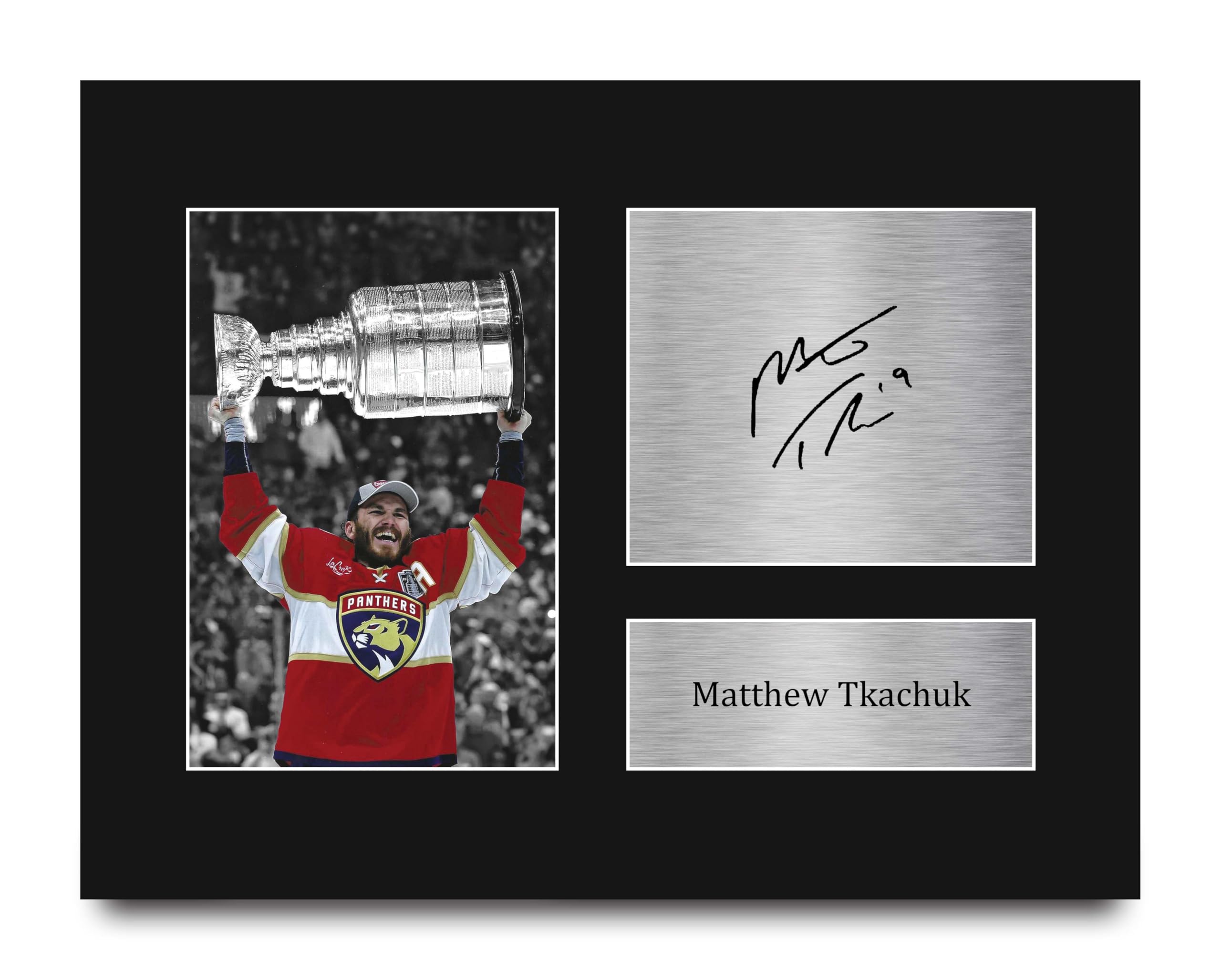 HWC Trading Matthew Tkachuk Florida Panthers Gifts Printed Signed Autograph Picture for Ice Hockey Fans - US Letter