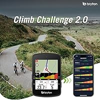 Vista 2 de Bryton Rider S510 - Pantalla táctil LCD a color de 2.8 pulgadas con GPS para bicicleta/ciclismo, mapa fuera de línea, compatible con radar