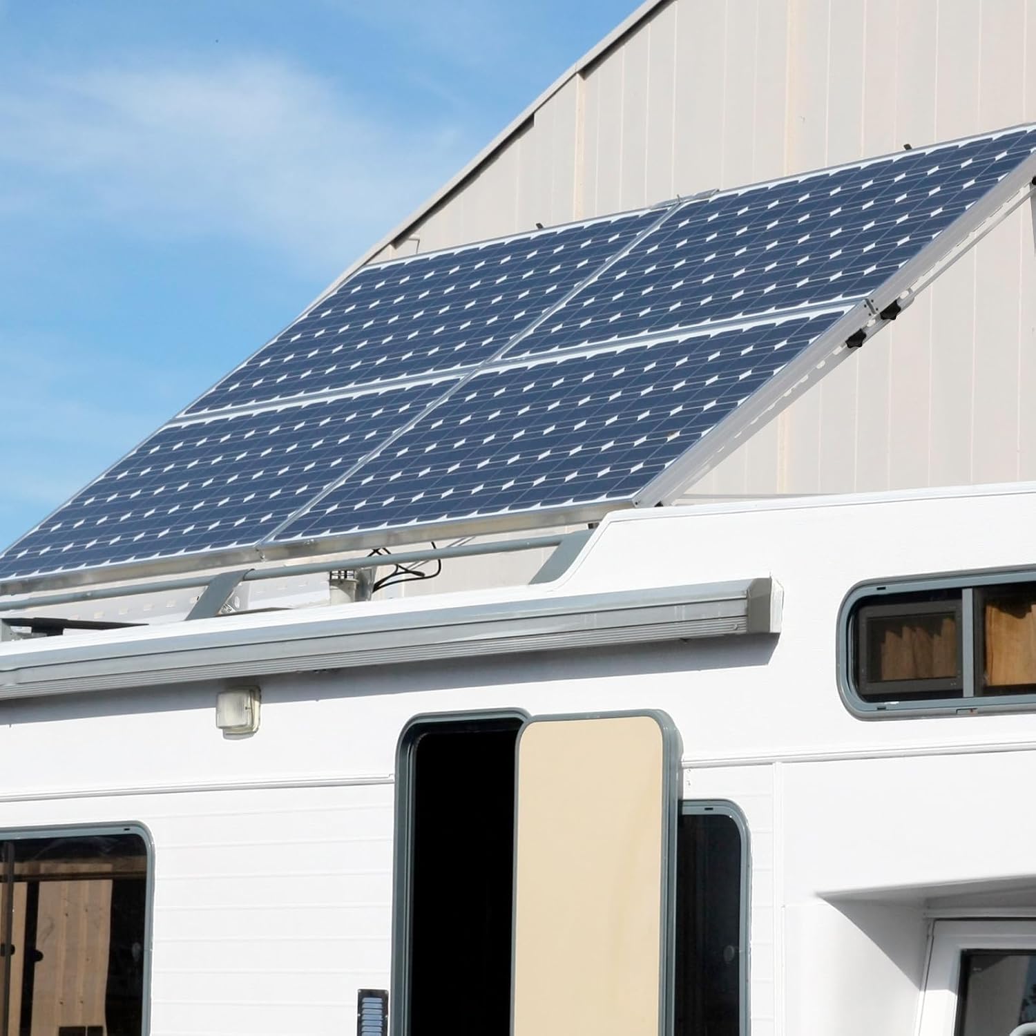 Soporte para panel solar, 81 cm con patas plegables inclinables, ajustables, montaje en panel solar, juego de soportes de montaje de inclinación instalados en techo, barco, Ieal para panel solar de