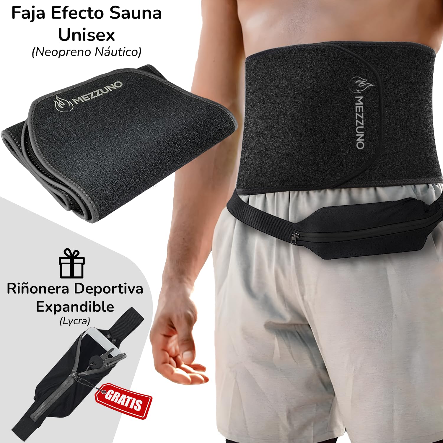Ceinture de Sudation Homme et Femme Amincissante · Ceinture Ventre Plat Homme · Effet Sauna · Ceinture Abdominale en Néoprène Ajustable sans Latex ·