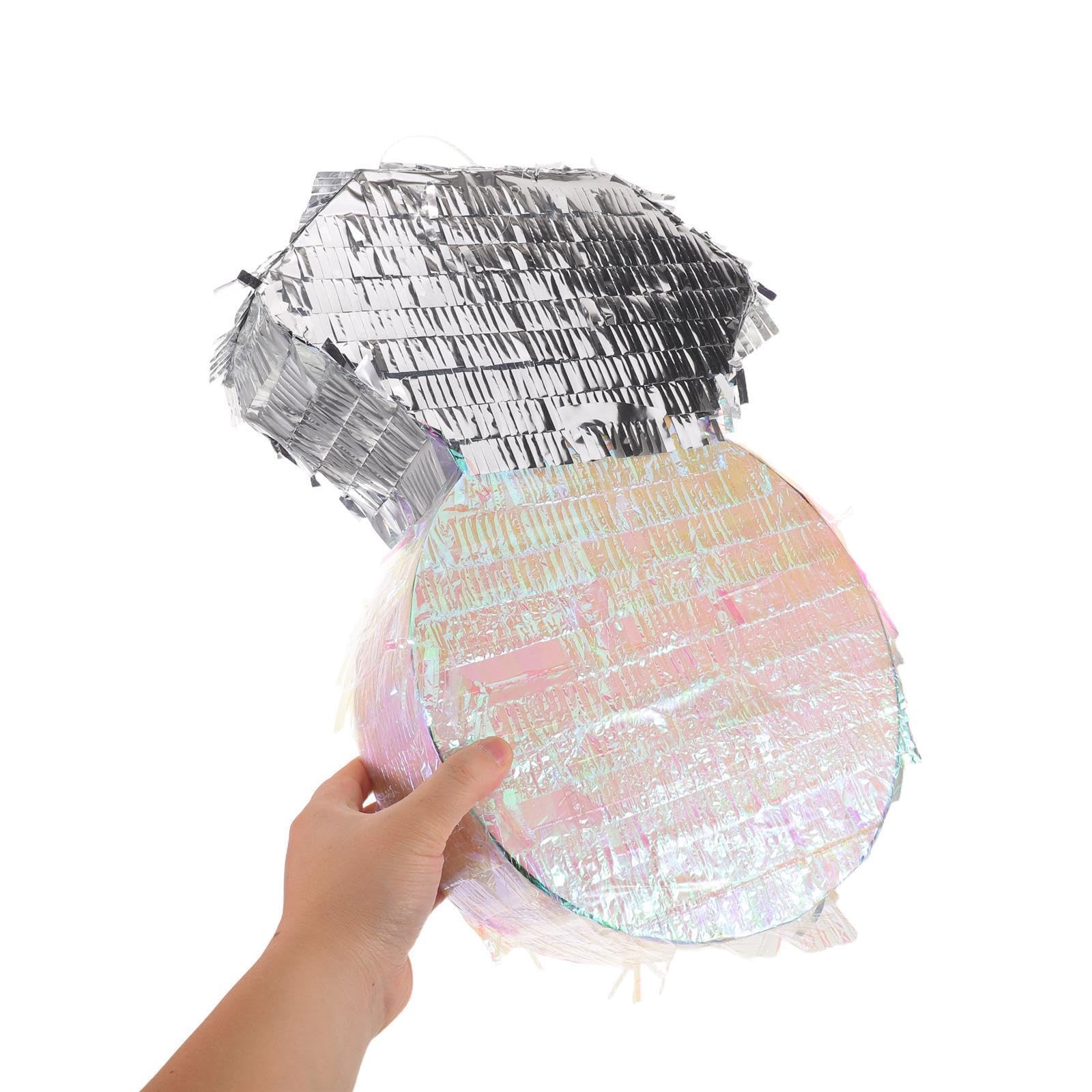 VILLCASE Piñata de Diamante Plateada de Papel para Fiestas Infantiles