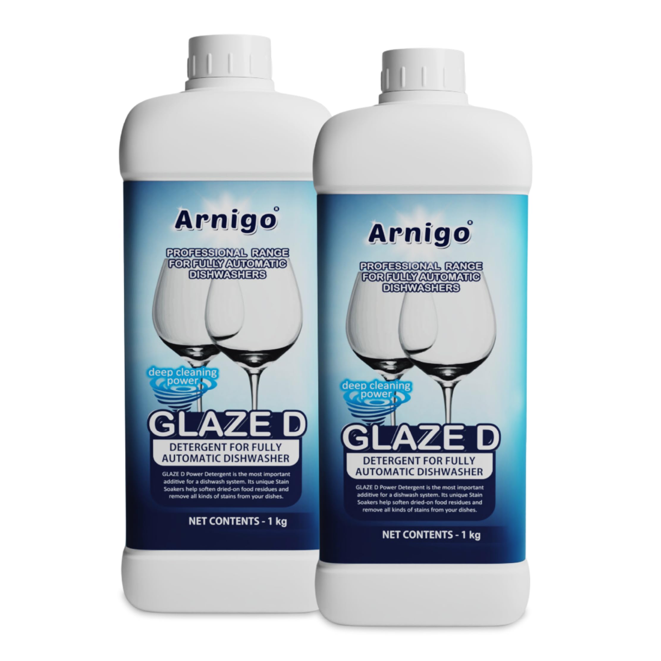 Arnigo Dishwasher Detergent Powder 1kg (Pack Of 2) - Compatible with All Dishwasher Brands | Enzyme Rich Formula, with Shine Boosters | Better Grease Cutting with Lemon Fresh Scent