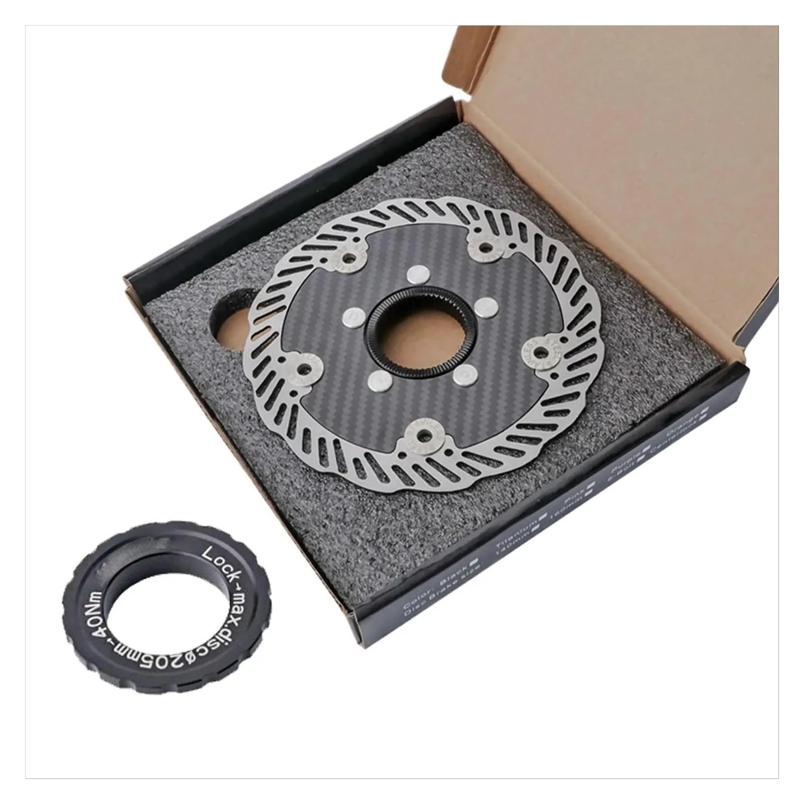 Disco de freno Rotor flotante de disco freno fibra carbono liro piezas ciclismo bicicleta SixBolt bloqueo central 140/160mm