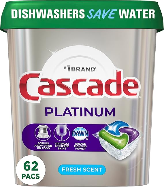 Cascade Platinum Dishwasher Pods, Detergent, Soap Pods