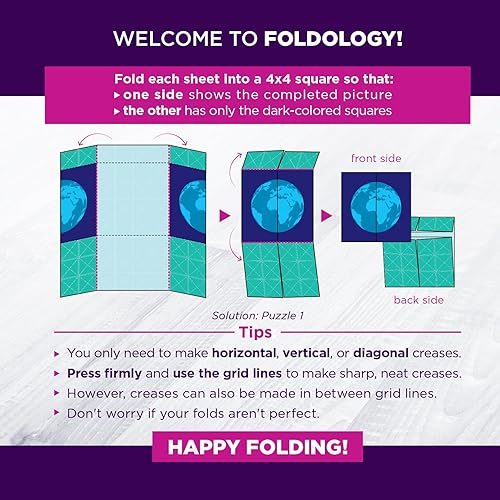 Miniatura 6 de Foldology - Juego de rompecabezas de origami  Pruebas de ingenio prácticos para niños adolescentes y adultos  100 desafíos